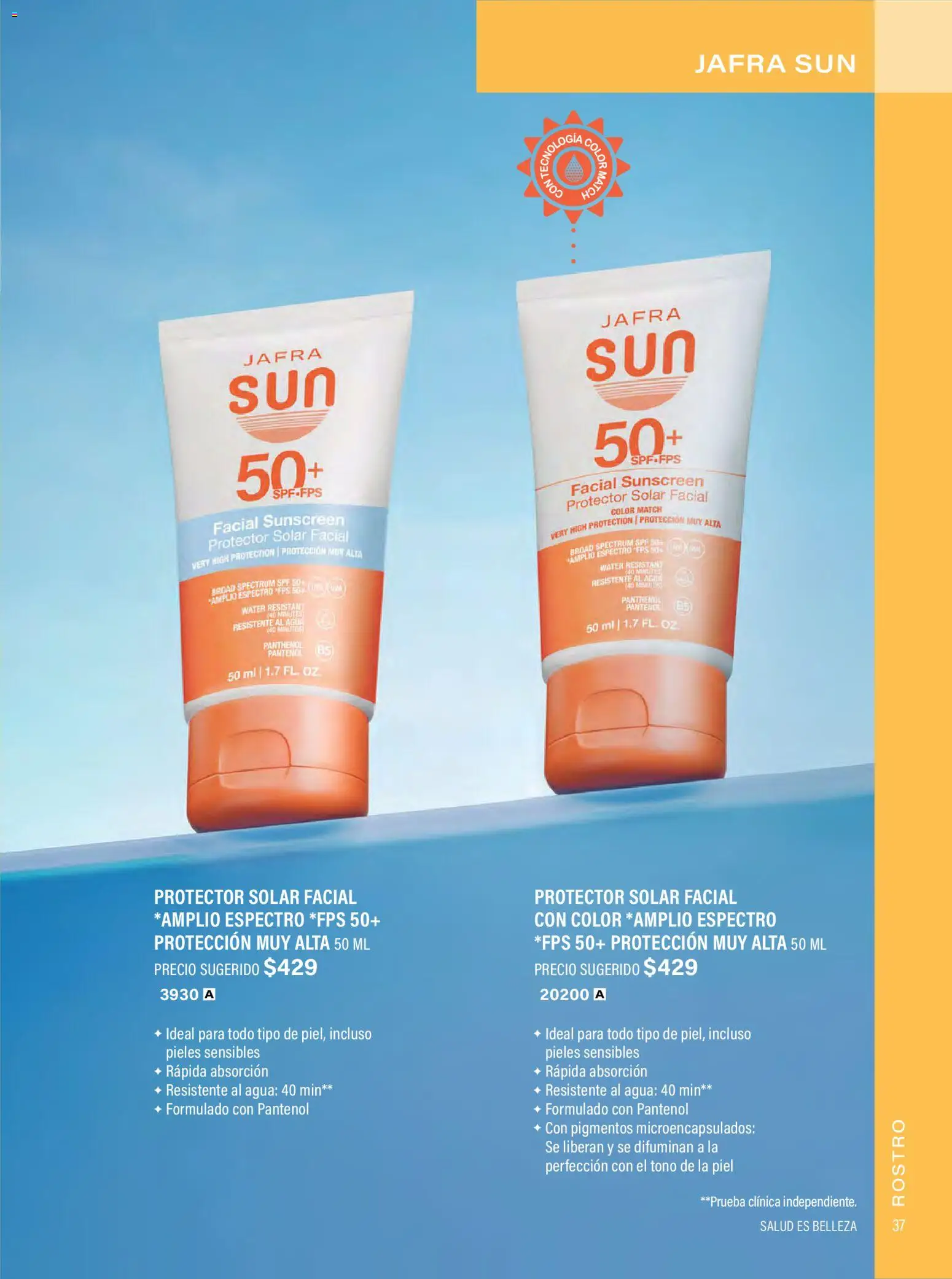Nuevas ofertas de JAFRA válidas en toda la República Mexicana desde el 01/07/2026. ¡Encuentra las mejores ofertas en JAFRA catálogo Organizador de Ventas! | Página: 37 | Productos: Agua, Protector solar