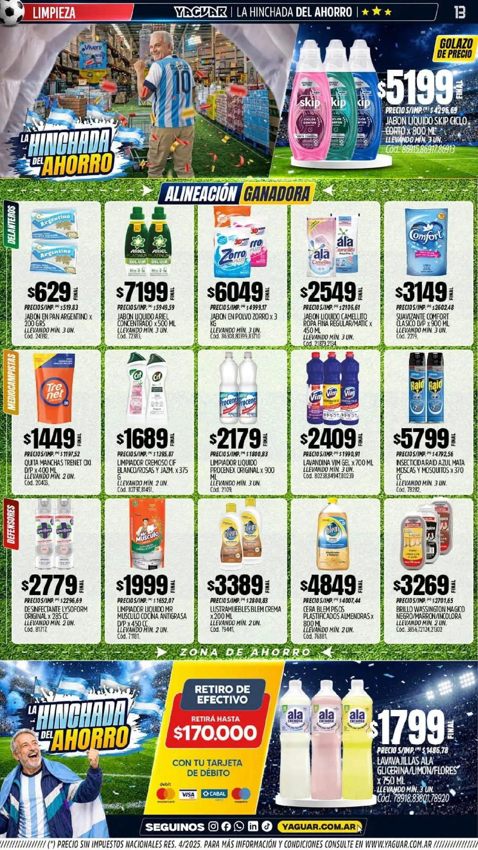Yaguar - Oferta Semanal Jujuy │ válido desde el 08.06.2026 | Página: 13 | Productos: Insecticida, Jabón en polvo, Ropa, Suavizante