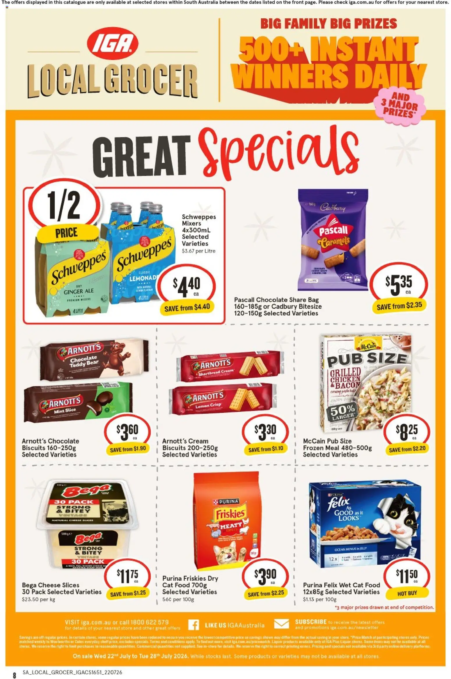 IGA catalogue - valid from 22/07/2026 | Page: 2 | Products: Chicken, Cream, Lemon, Bag