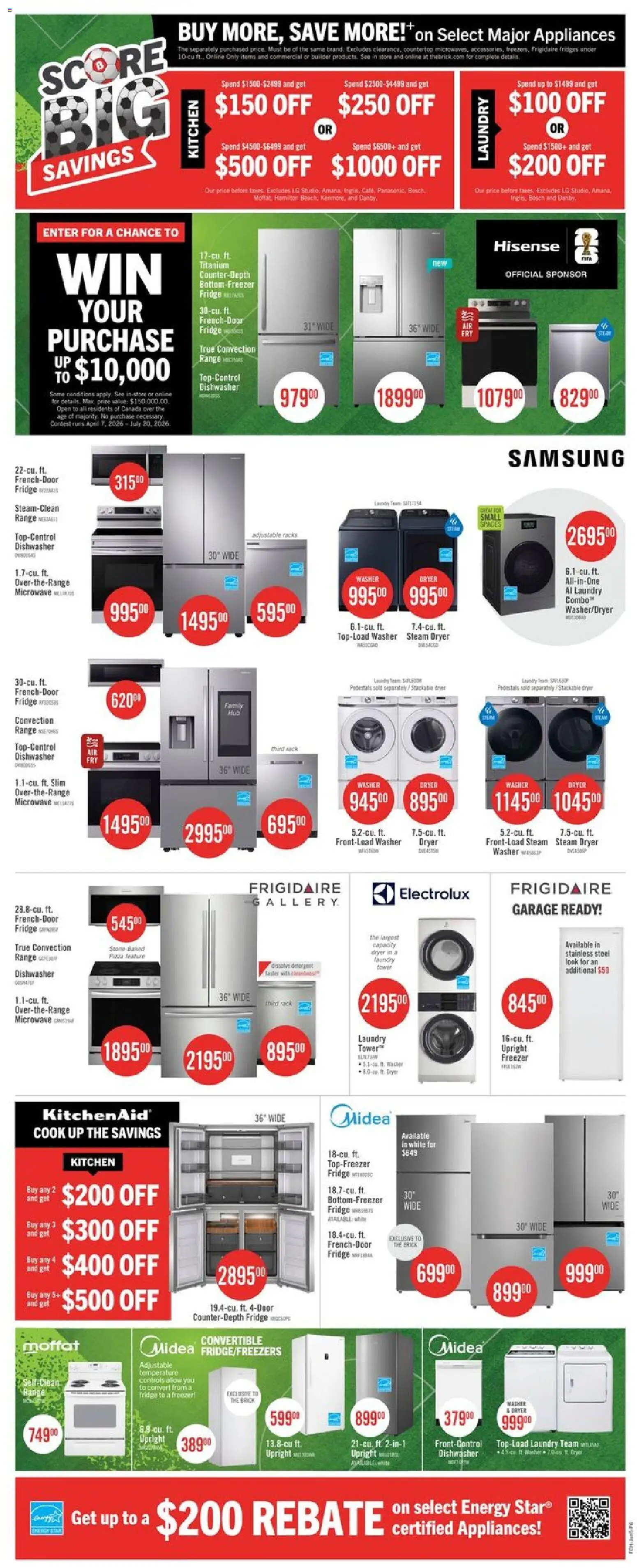 The Brick flyer valid from 05.06.2026 | Page: 17 | Products: Freezer, Dryer, Dishwasher