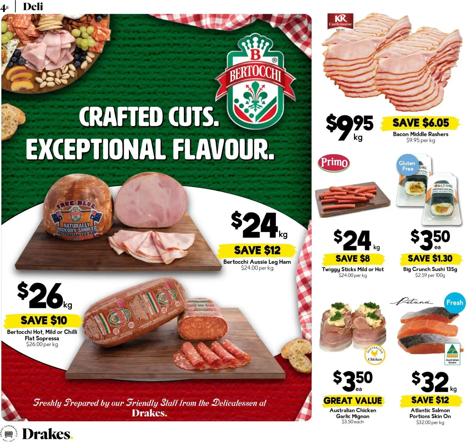 Drakes catalogue - valid from 10.06.2026 | Page: 13 | Products: Bacon, Salmon, Garlic, Chilli