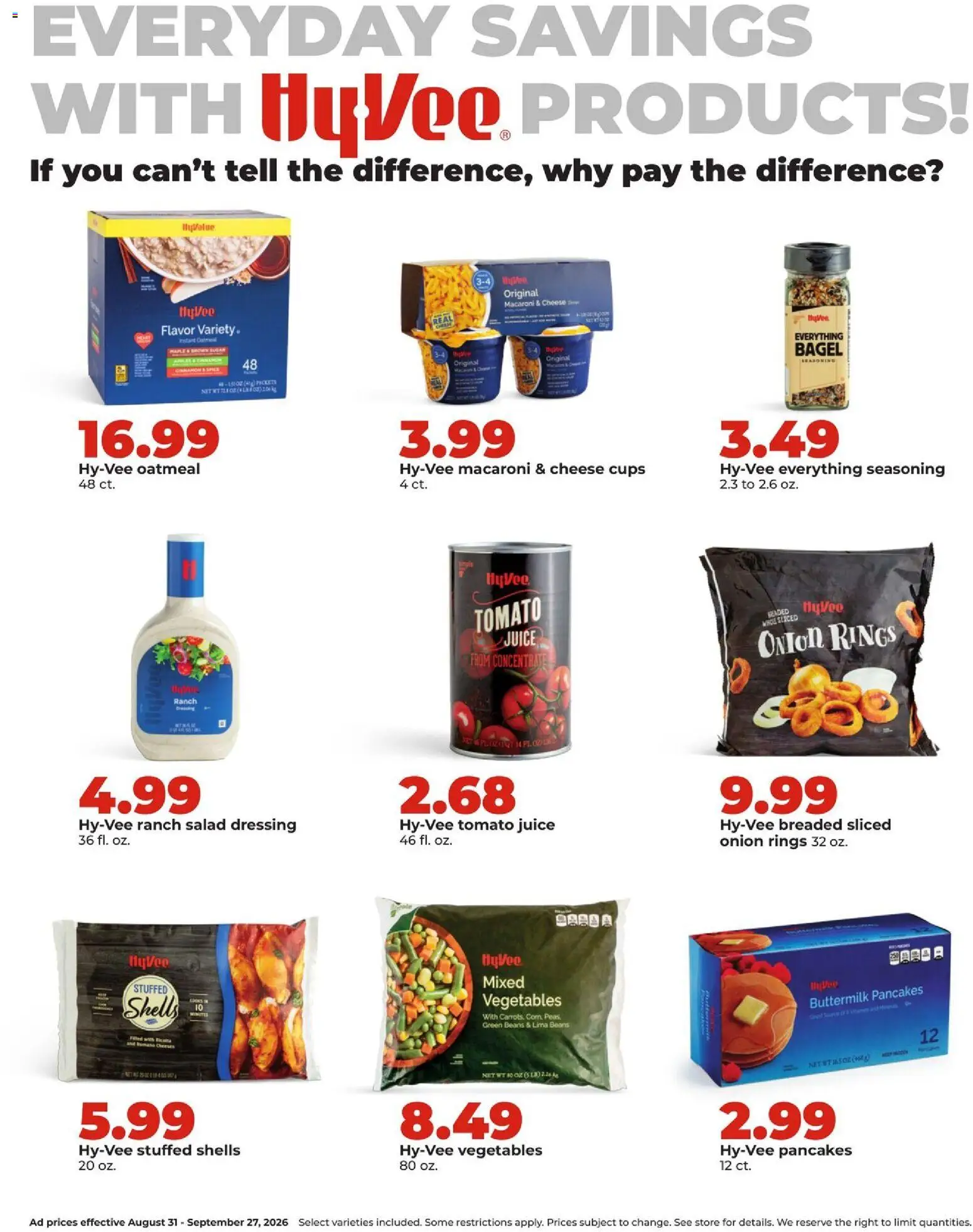 HyVee Monthly Ad - valid from 08/31/2026 | Page: 17 | Products: Juice, Salad, Onion, Beans