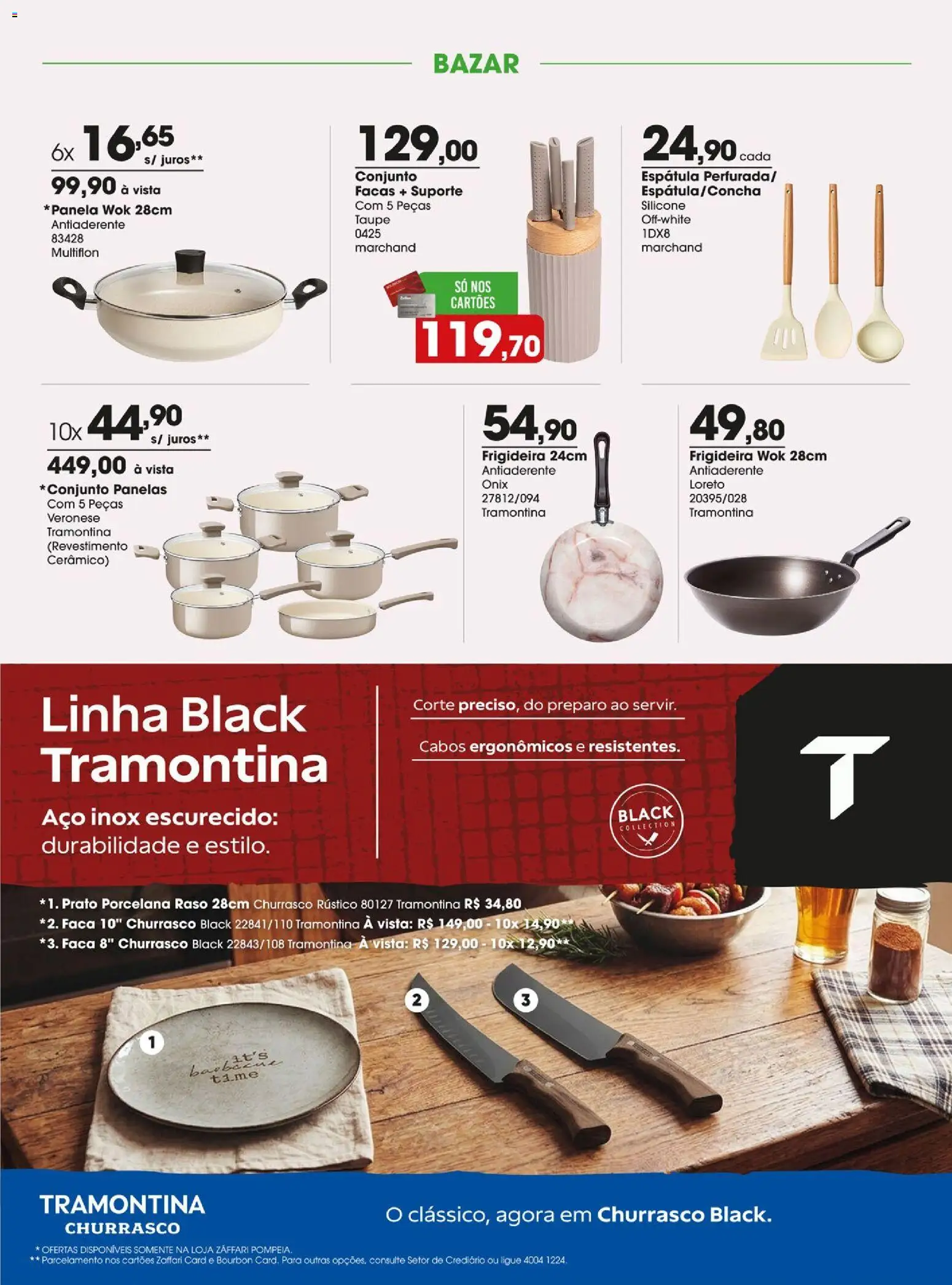 Zaffari Folheto - válido de 31/07/2026 | Página: 5 | Produtos: Frigideira, Faca, Bourbon, Espátula