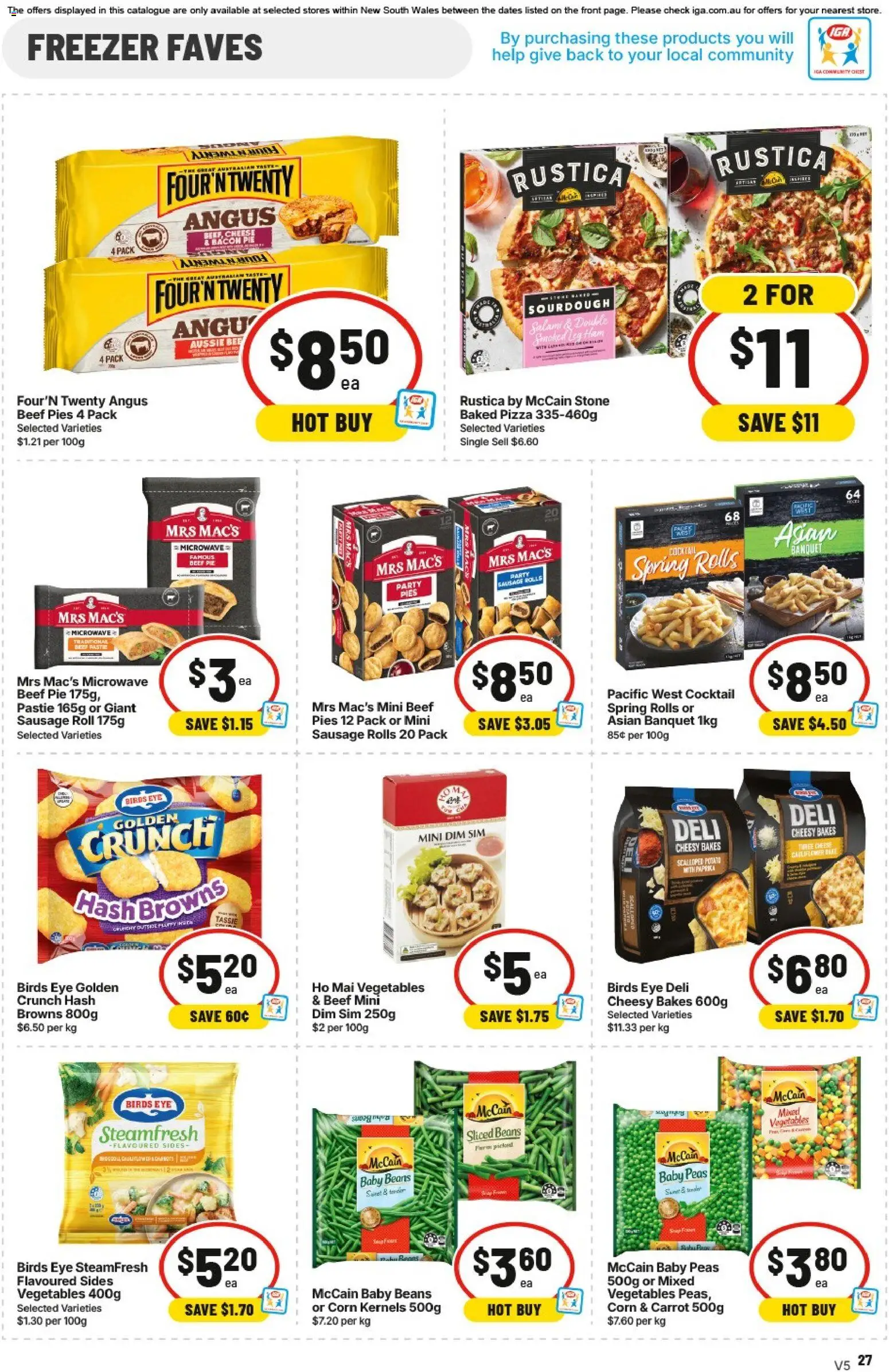 IGA catalogue - valid from 12/08/2026 | Page: 27 | Products: Corn, Beef, Freezer, Microwave