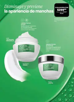 Vista previa de CREMA FACIAL DE DÍA, Ayuda a reducir la aparición de manchas oscuras provocadas por la exposición al sol y el paso de la edad., nuevo folleto de la tienda, válido en México a partir del 08.05.2026 | Página: 134 | Productos: Crema