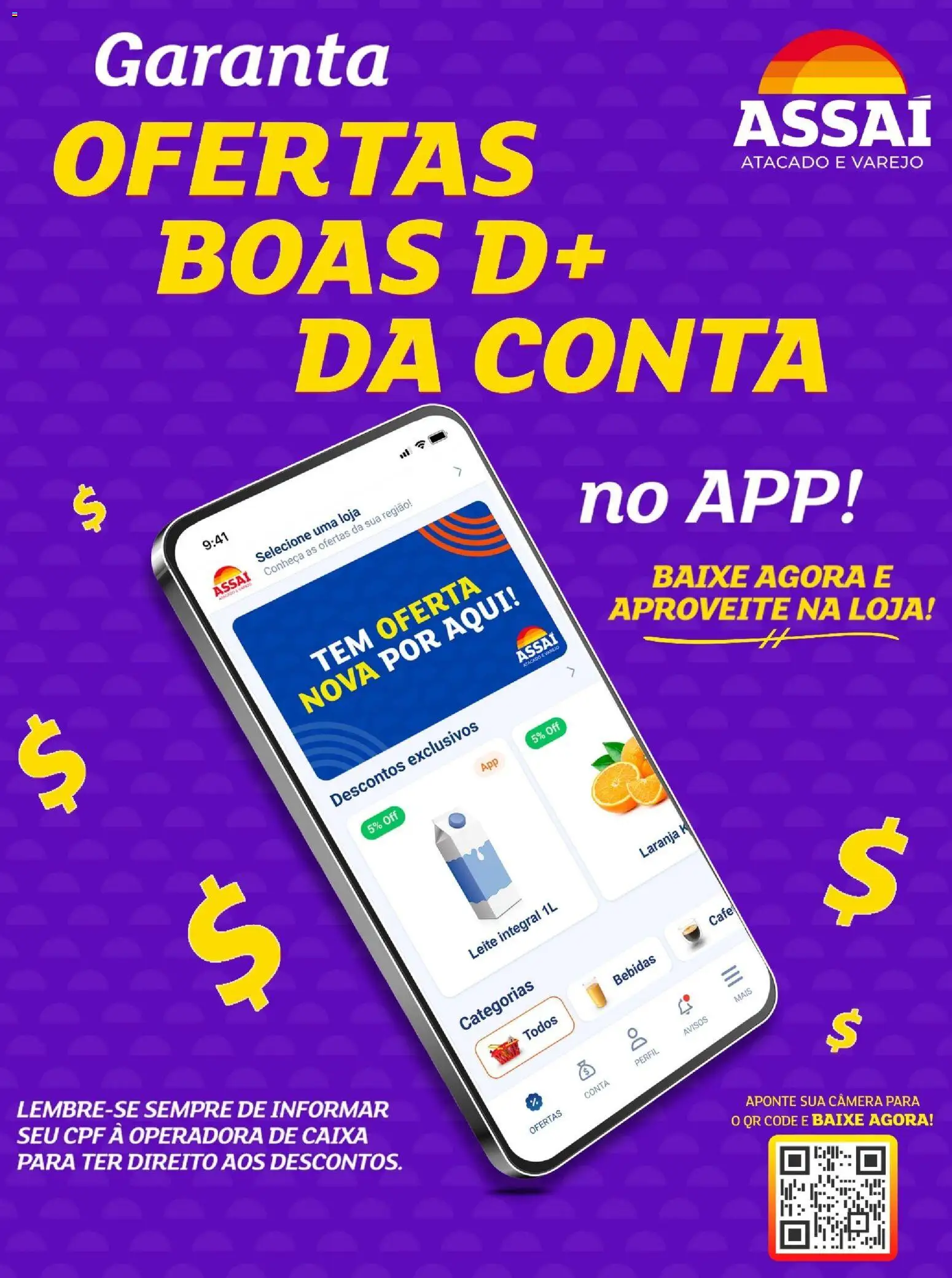 Assaí Atacadista Folheto - válido de 01.06.2026 | Página: 2 | Produtos: Leite integral, Leite, Café, Câmera