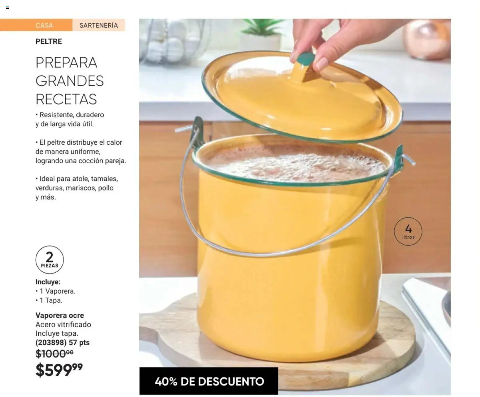 Nuevas ofertas de AVON válidas en toda la República Mexicana desde el 11/09/2026. ¡Encuentra las mejores ofertas en AVON Casa & Estilo 14 2026! | Página: 38 | Productos: Pollo, Vaporera