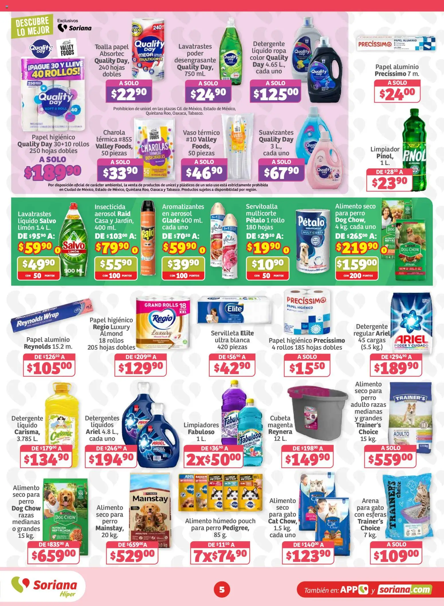 Nuevas ofertas de Soriana válidas en toda la República Mexicana desde el 09/10/2026. ¡Encuentra las mejores ofertas en Soriana folleto En México Oferta se dice Soriana! | Página: 5