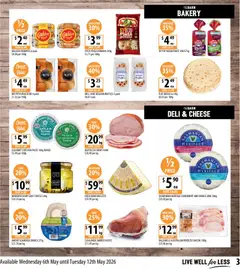 Preview of Supabarn catalogue  - valid from 06.05.2026 | Page: 3 | Products: Cheese, Waffles, Pear, Bakery