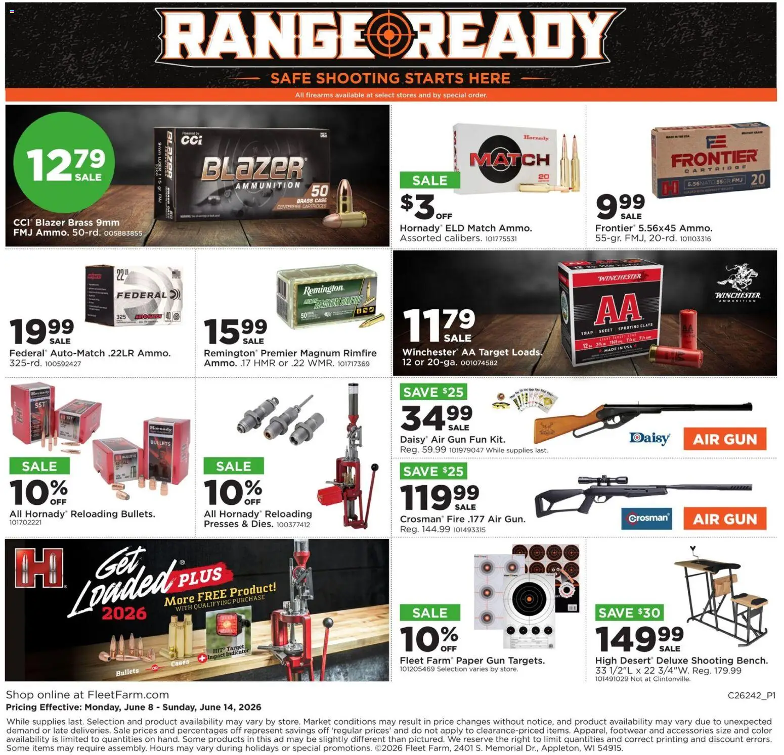 Mills Fleet Farm  Take Aim - valid from 08.06.2026 | Page: 4 | Products: Safe, Case, Gun, Rimfire