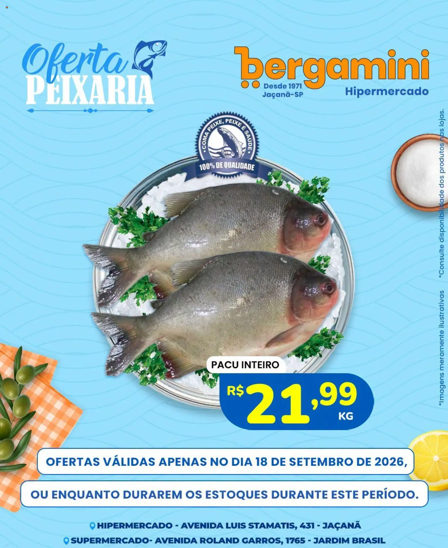 Supermercado Bergamini Folheto - válido de 18/09/2026 | Página: 6 | Produtos: Peixe