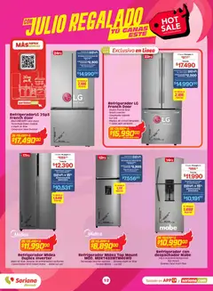Vista previa de Soriana Hot Sale Mercado Nacional, nuevo folleto de la tienda, válido en México a partir del 25.05.2026 | Página: 12 | Productos: Refrigerador, Congelador, Top, Té