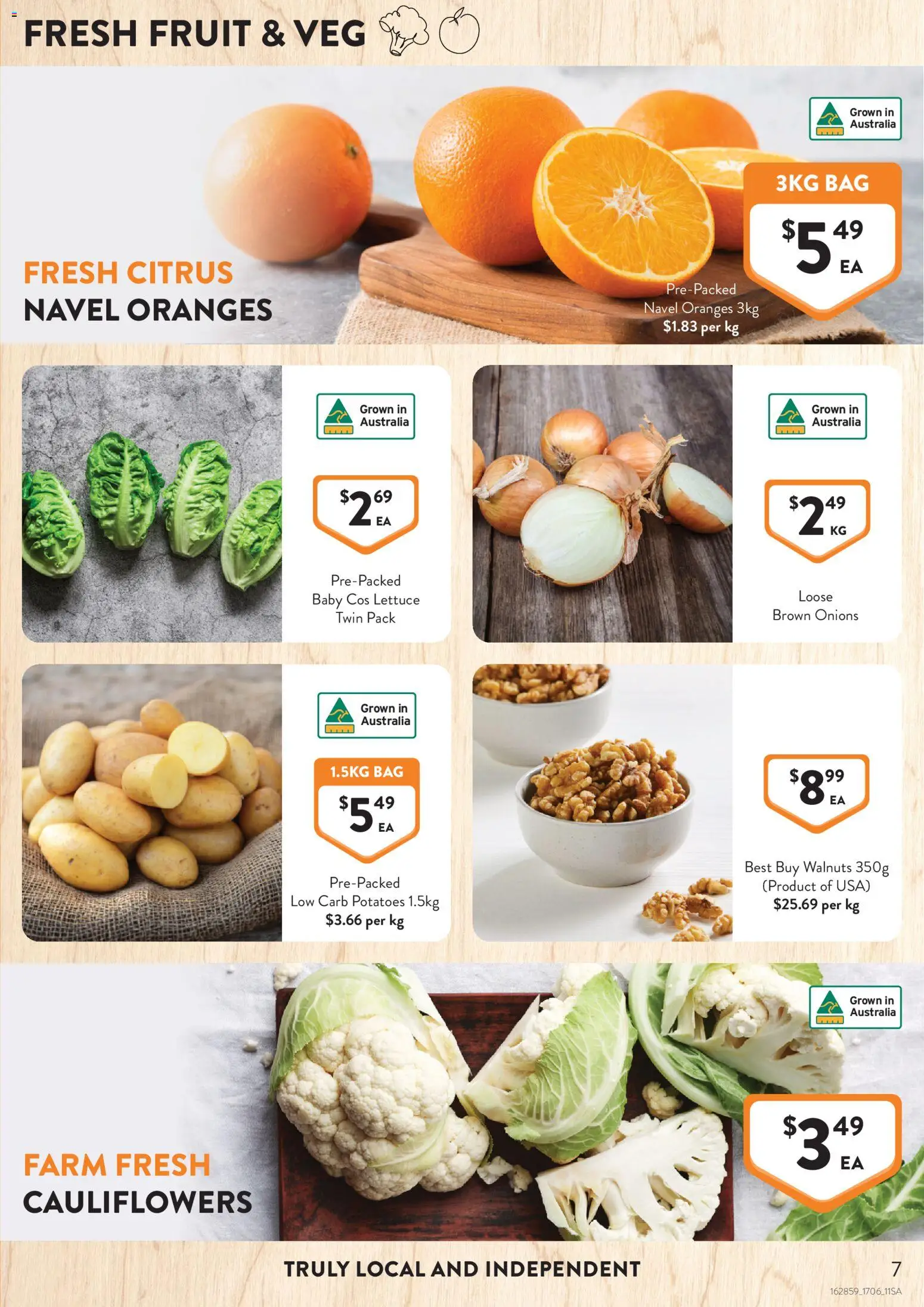 Foodworks catalogue - valid from 17.06.2026 | Page: 7 | Products: Lettuce, Potatoes, Onions, Bag