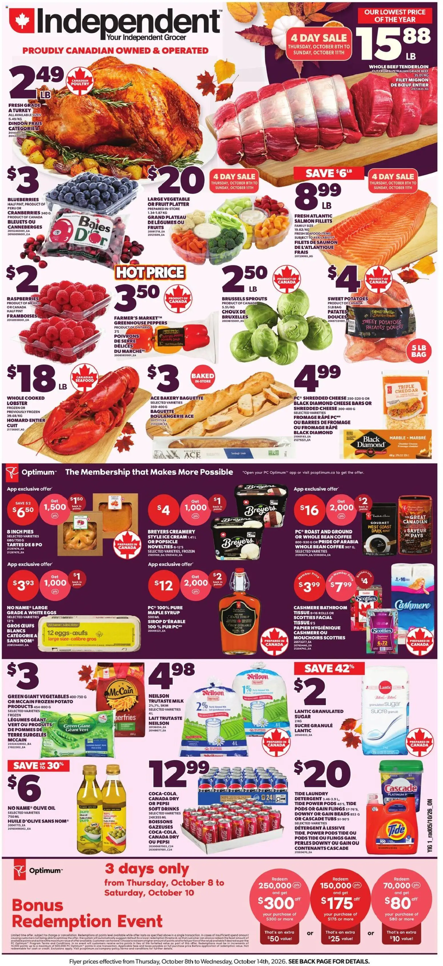 Independent Grocer flyer valid from Oct 8, 2026 | Page: 1