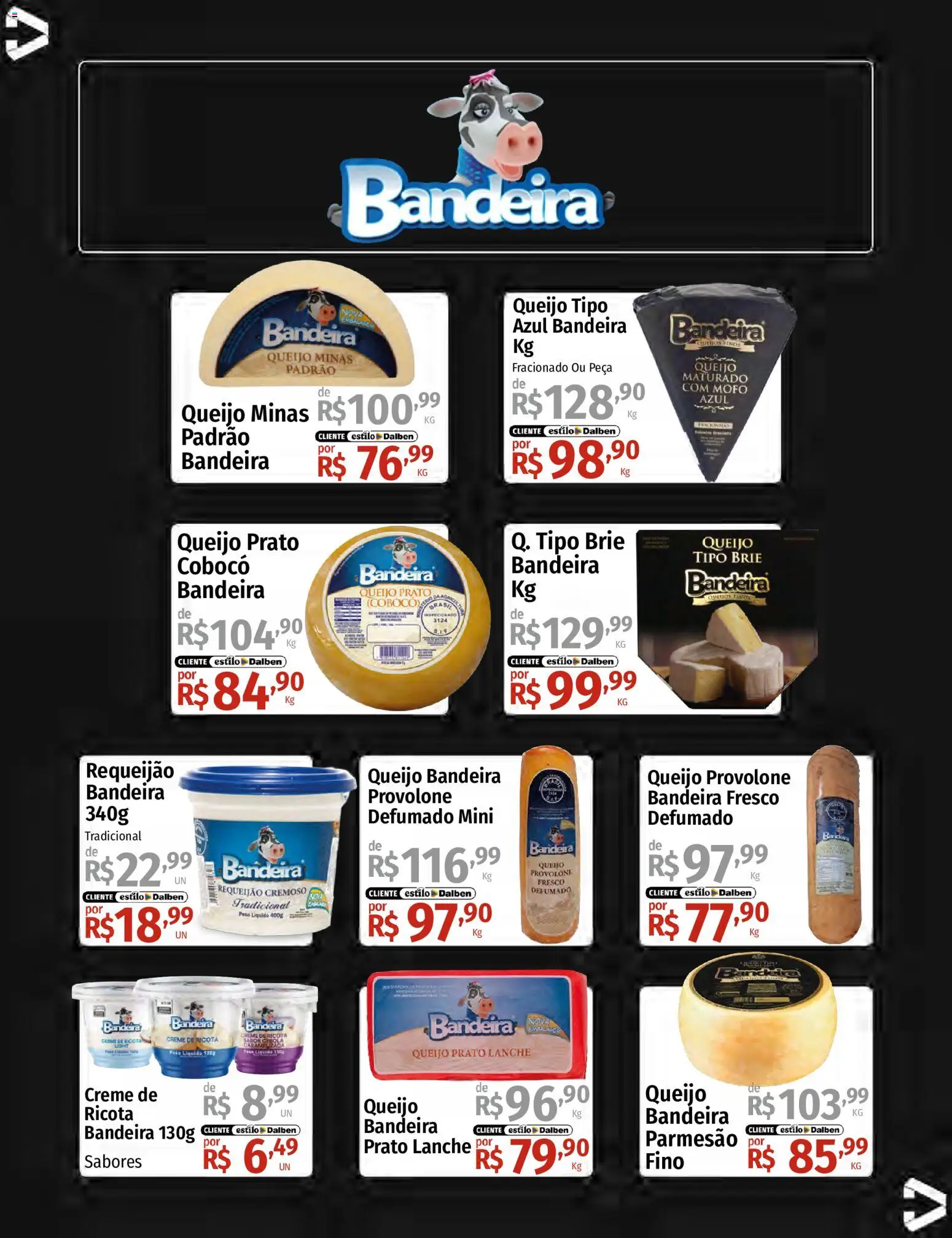 Supermercado Dalben Folheto - válido de 15.06.2026 | Página: 23 | Produtos: Queijo, Parmesão, Brie, Requeijão