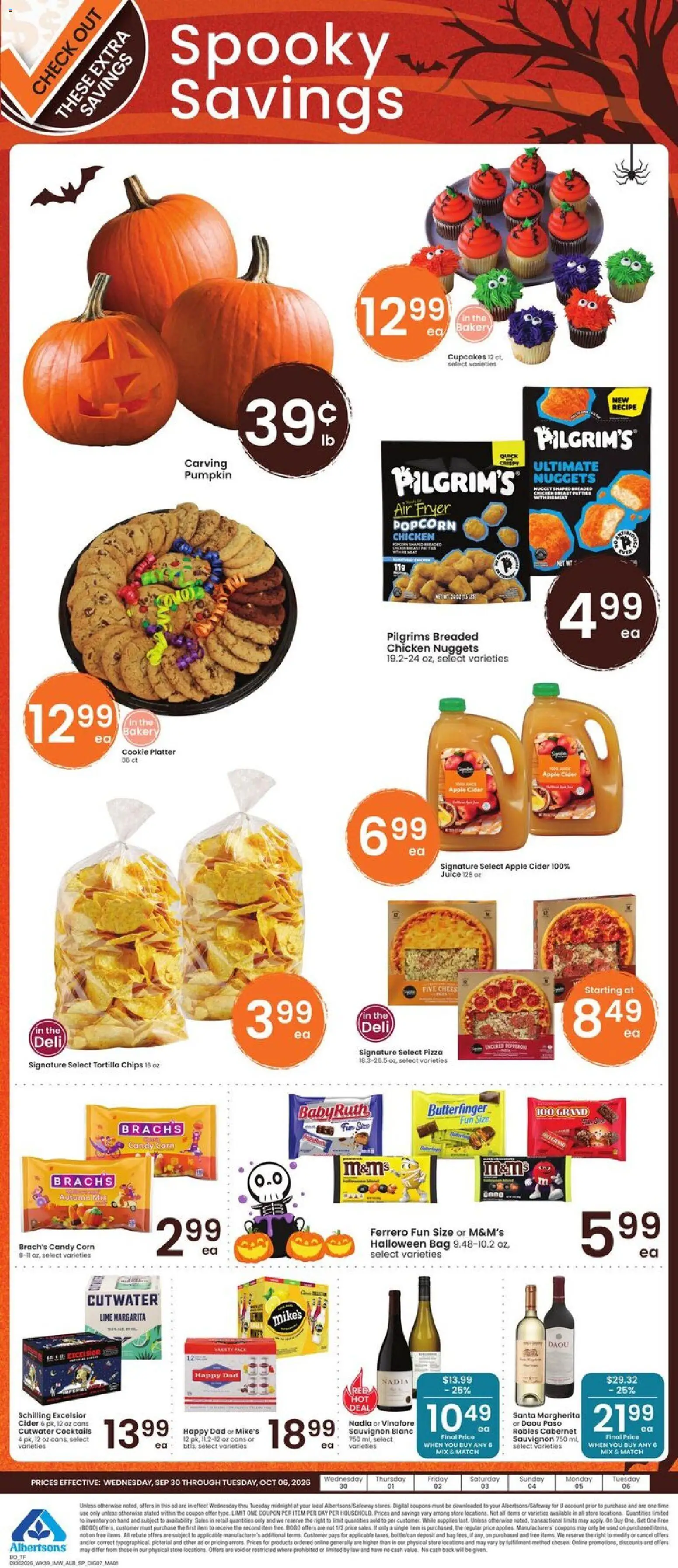 Albertsons Weekly Ad - valid from 09/30/2026 | Page: 8 | Products: Bakery, Corn, Juice, Tortilla chips