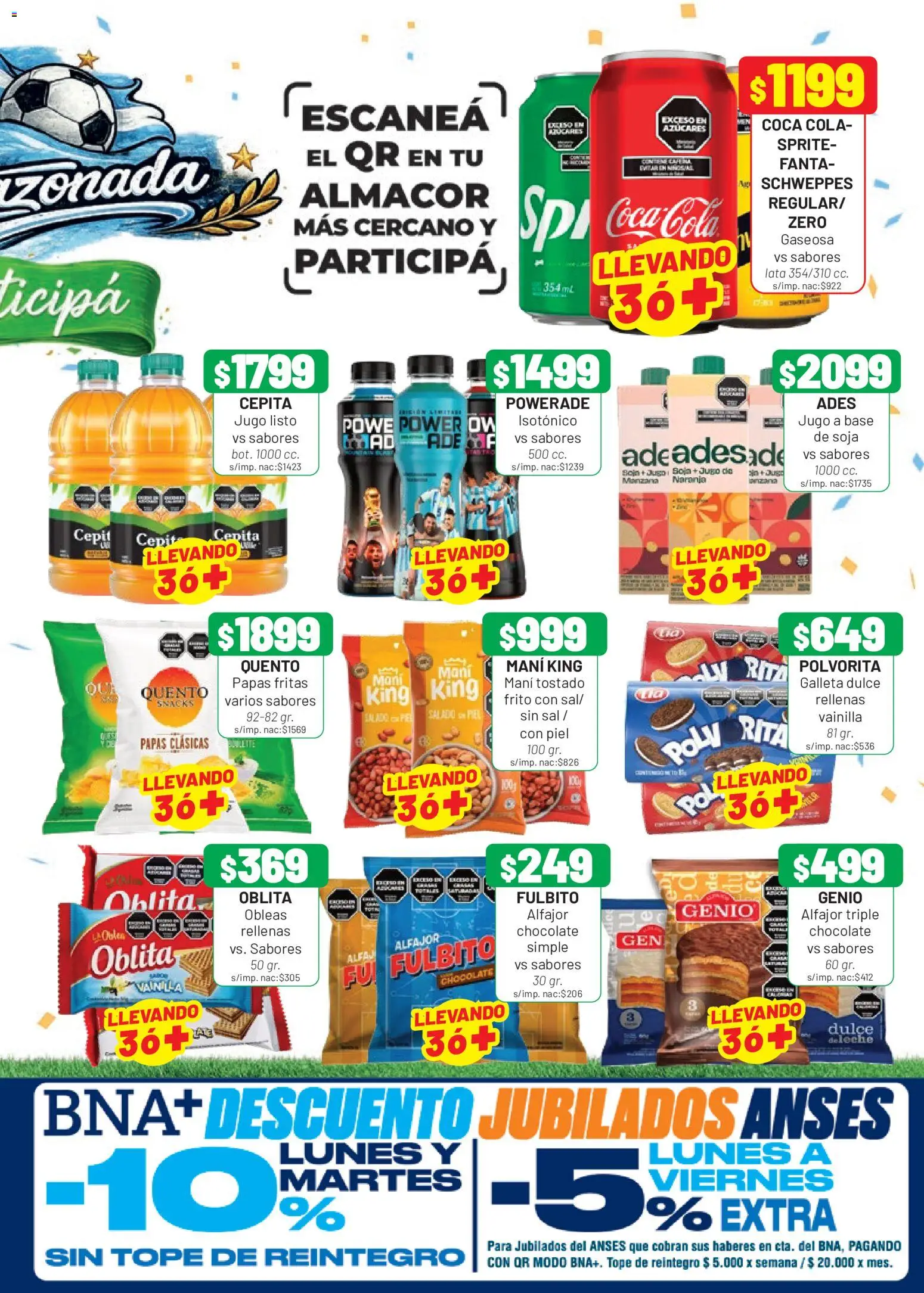 Almacor catálogo │ válido desde el 11.06.2026 | Página: 5 | Productos: Gaseosa, Chocolate, Jugo, Alfajor