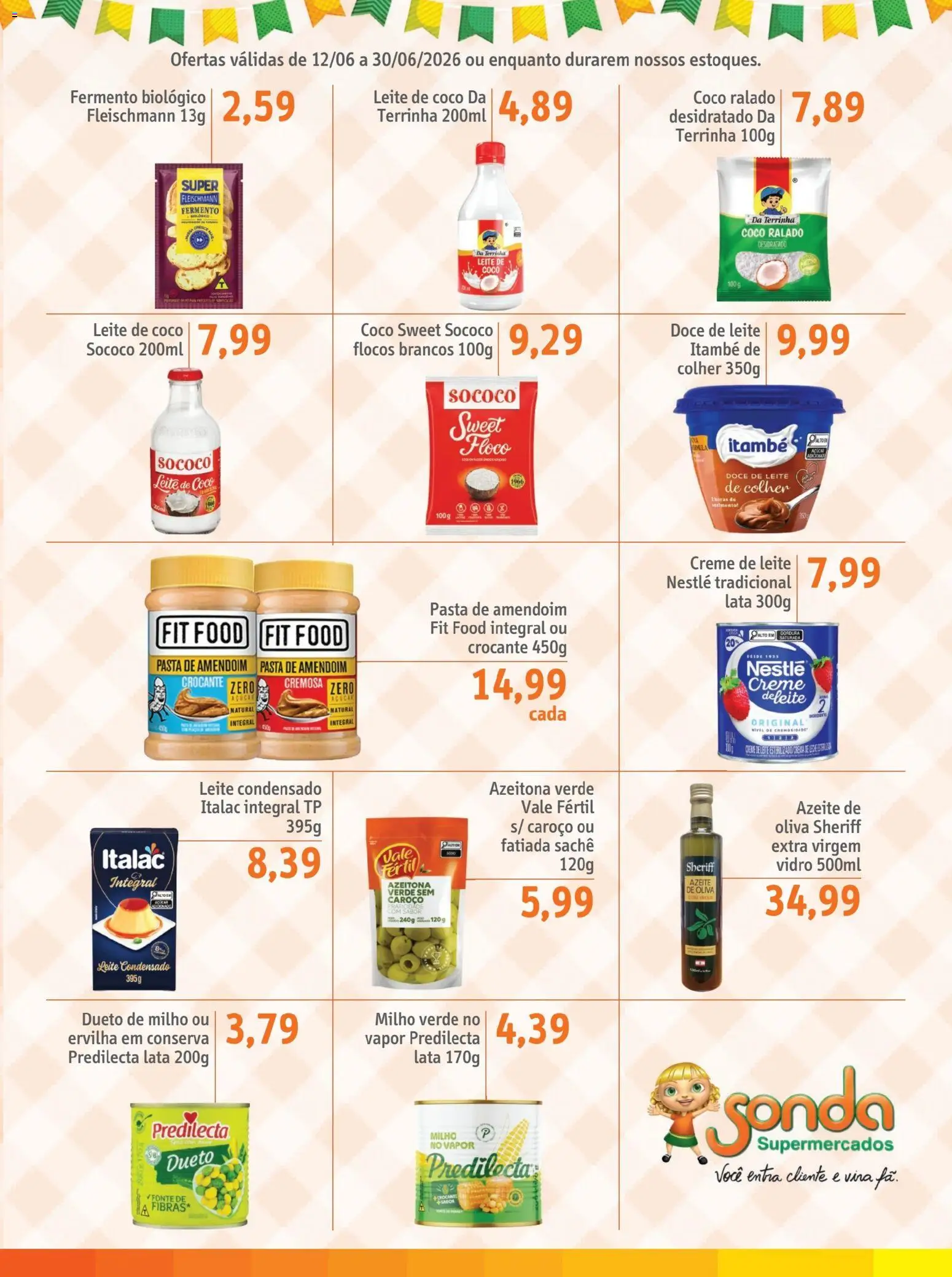 Sonda Folheto - válido de 12.06.2026 | Página: 9 | Produtos: Ervilha, Azeite, Leite condensado, Pasta de amendoim