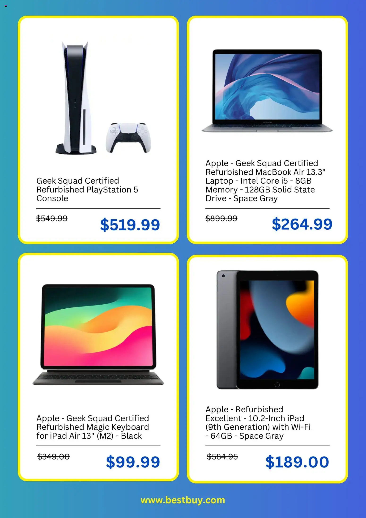 Best Buy Weekly Ad - valid from 07/01/2026 | Page: 3 | Products: Keyboard, Playstation, Ipad, Laptop