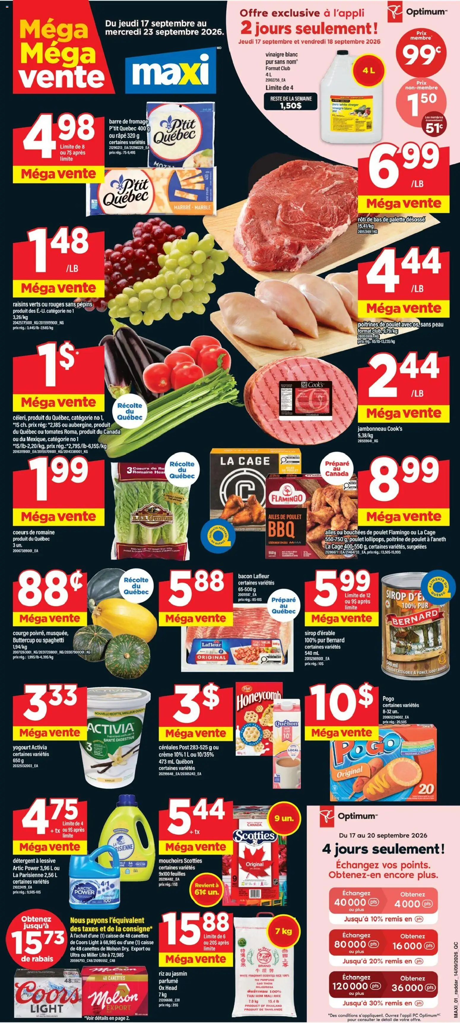 Maxi flyer valid from Sep 17, 2026 | Page: 1