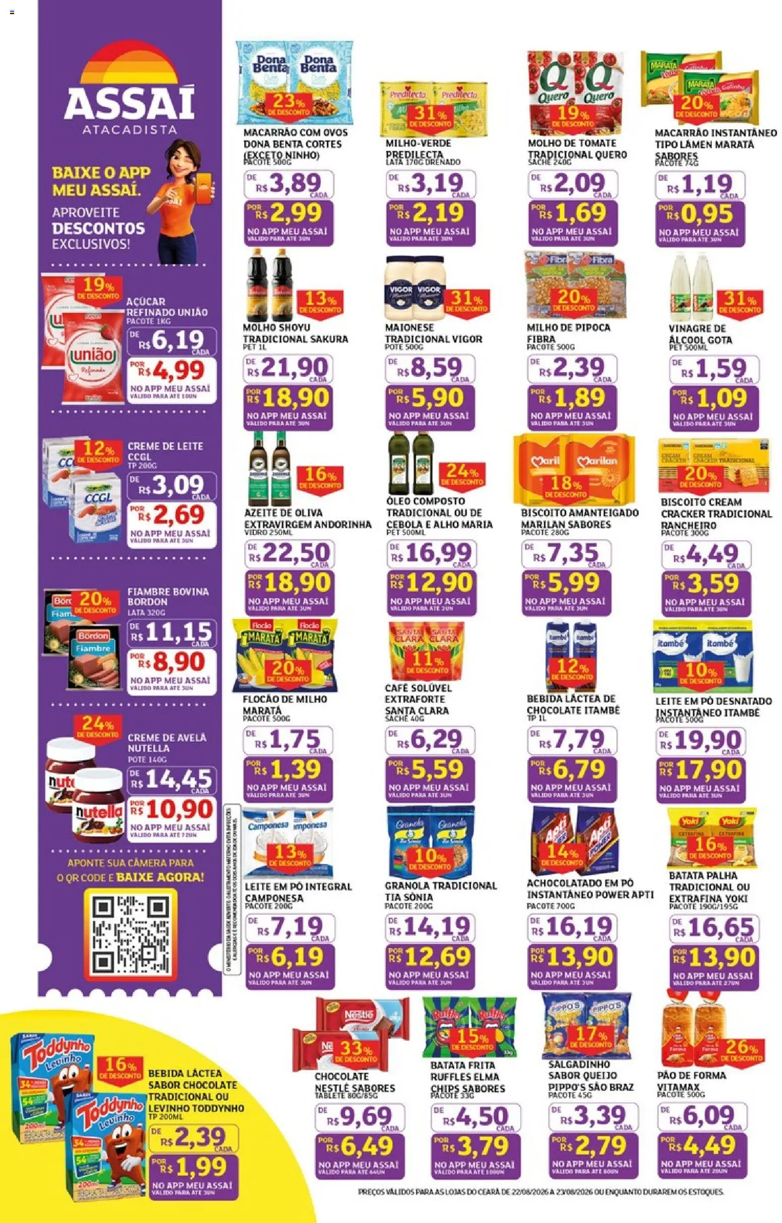 Assaí Atacadista Folheto - válido de 22/08/2026 | Página: 2 | Produtos: Óleo, Pão, Batata, Maionese
