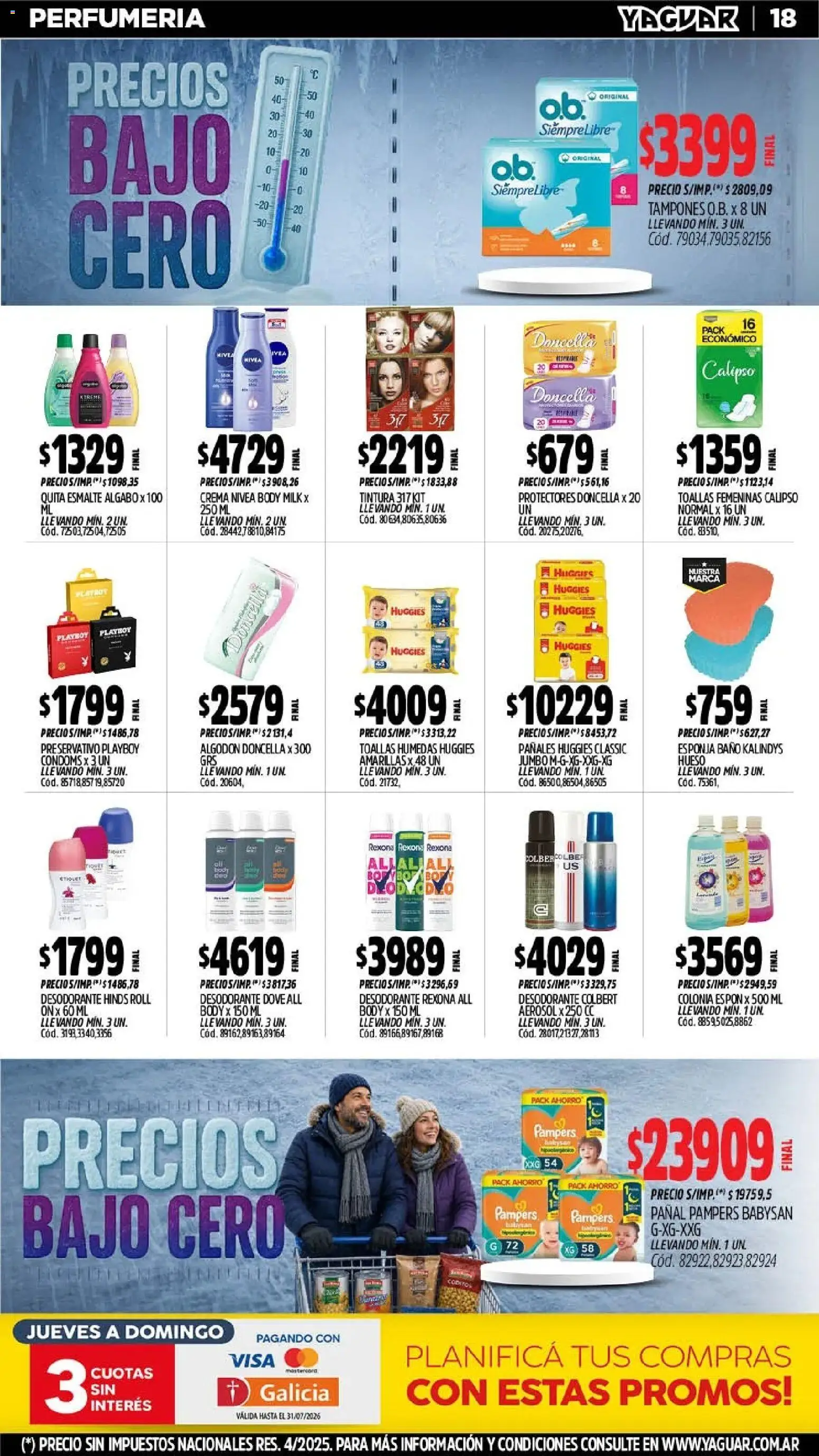 Yaguar - Oferta Semanal Trelew │ válido desde el 27/07/2026 | Página: 21 | Productos: Tampones, Body, Baño, Crema