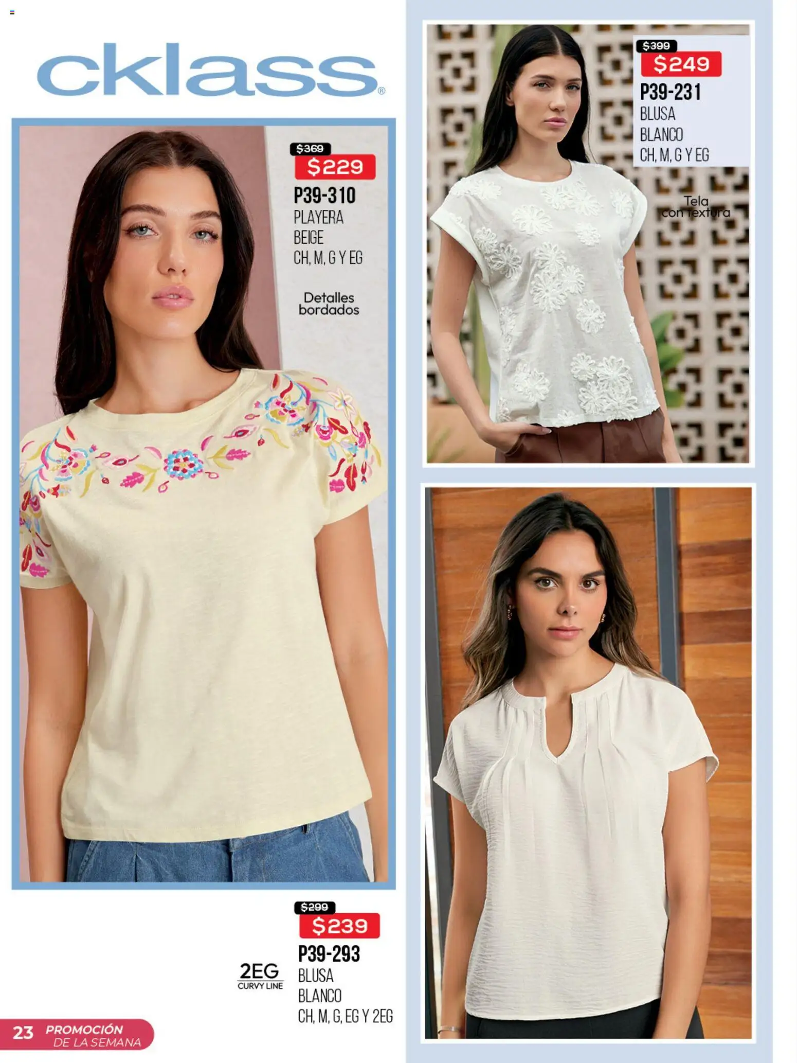 Nuevas ofertas de Cklass válidas en toda la República Mexicana desde el 30.03.2026. ¡Encuentra las mejores ofertas en Cklass catálogo Promo semanal! | Página: 24 | Productos: Blusa, Playera
