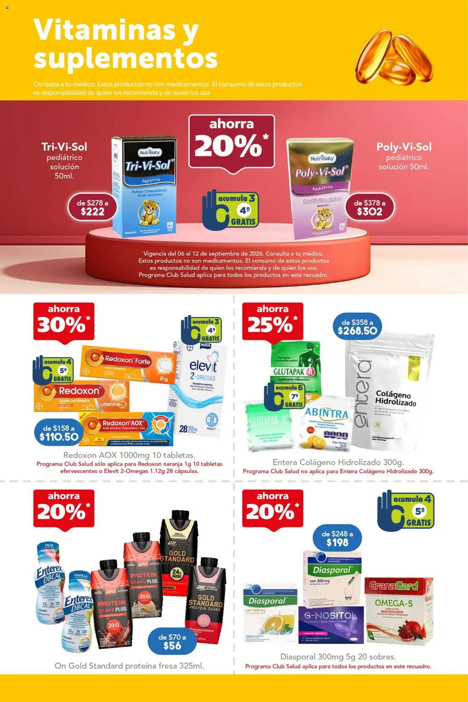 Nuevas ofertas de Farmacia San Pablo válidas en toda la República Mexicana desde el 06/09/2026. ¡Encuentra las mejores ofertas en Farmacia San Pablo catálogo! | Página: 8 | Productos: Fresa, Multivitamínico, Cápsulas, Proteína