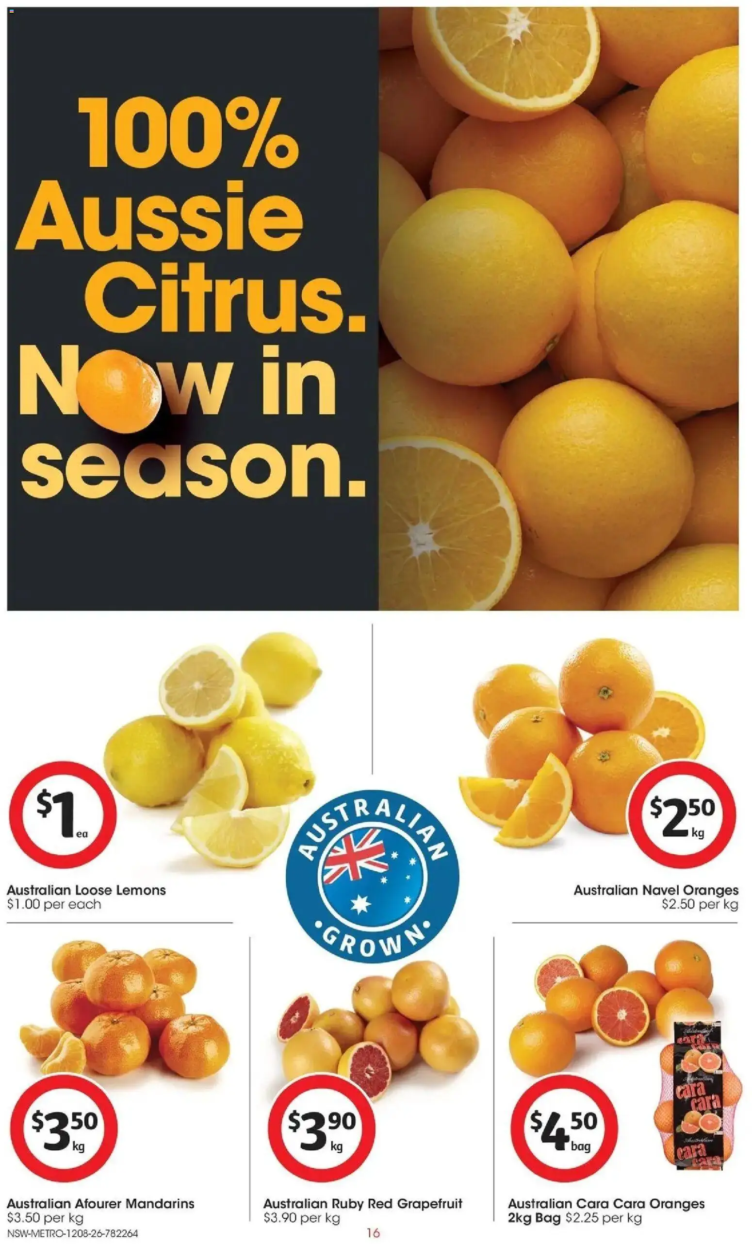 Coles catalogue - valid from 12/08/2026 | Page: 16 | Products: Oranges, Lemon, Bag, Lemons