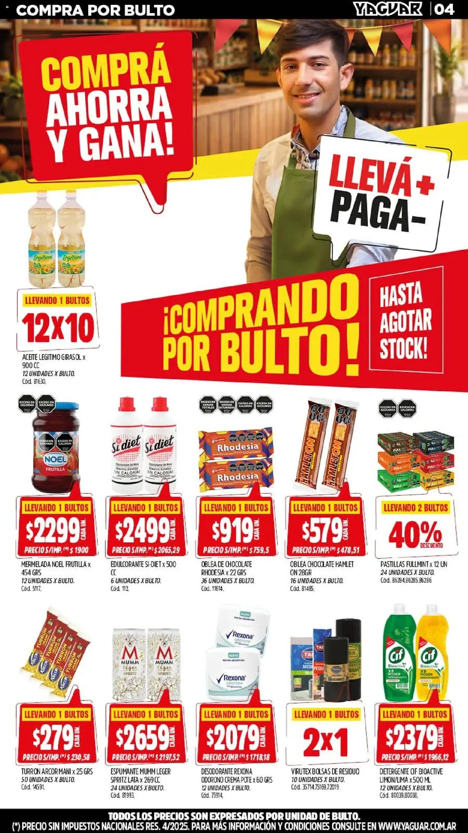 Yaguar - Oferta Semanal Jujuy │ válido desde el 21/09/2026 | Página: 4 | Productos: Espumante, Desodorante, Detergente, Chocolate