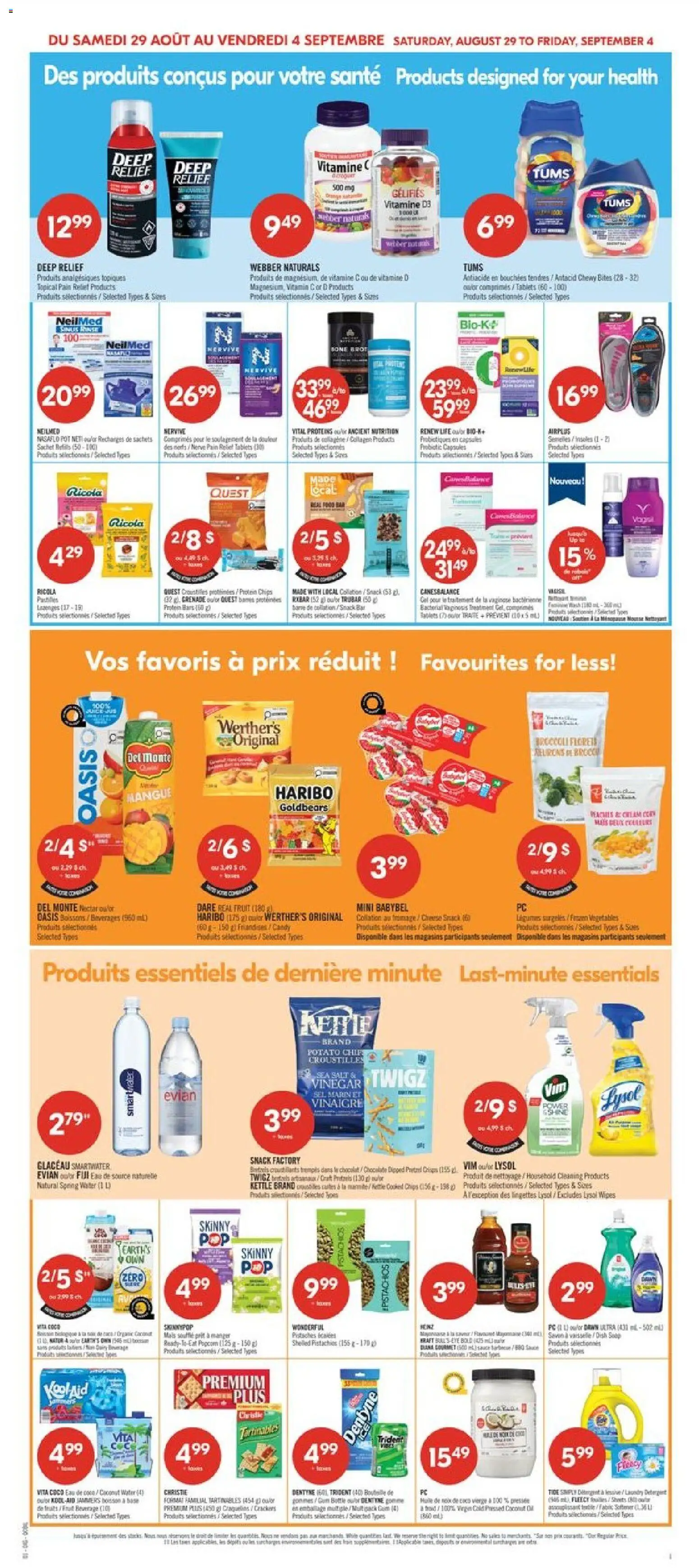 Pharmaprix flyer valid from Aug 29, 2026 | Page: 17 | Products: Coconut, Fruit, Pistachios, Spring water