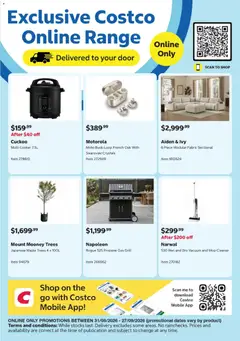 Preview of Costco In-warehouse savings - valid from 31/08/2026 | Page: 7 | Products: Mop, Cleaner, Gas grill, Mobile