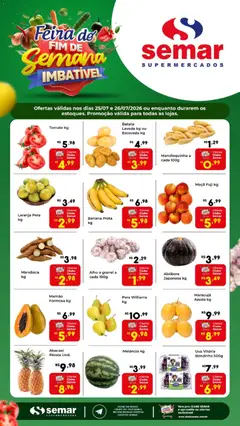 Semar Supermercado ofertas FDS - Pré-Visualização do folheto da loja Semar Supermercado, válido de 25/07/2026