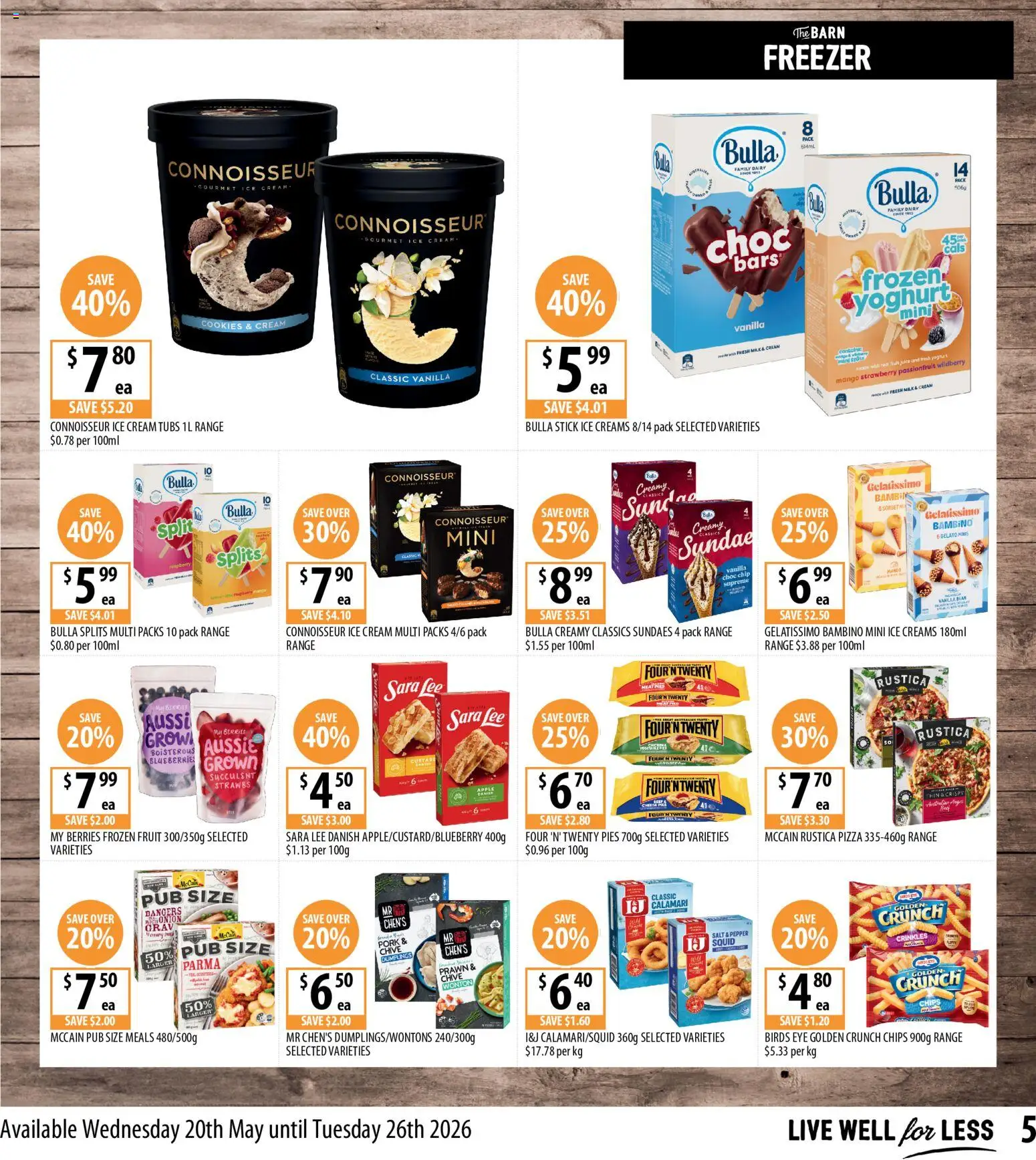 Supabarn catalogue - valid from 20.05.2026 | Page: 5 | Products: Dairy, Pizza, Ice cream, Pepper