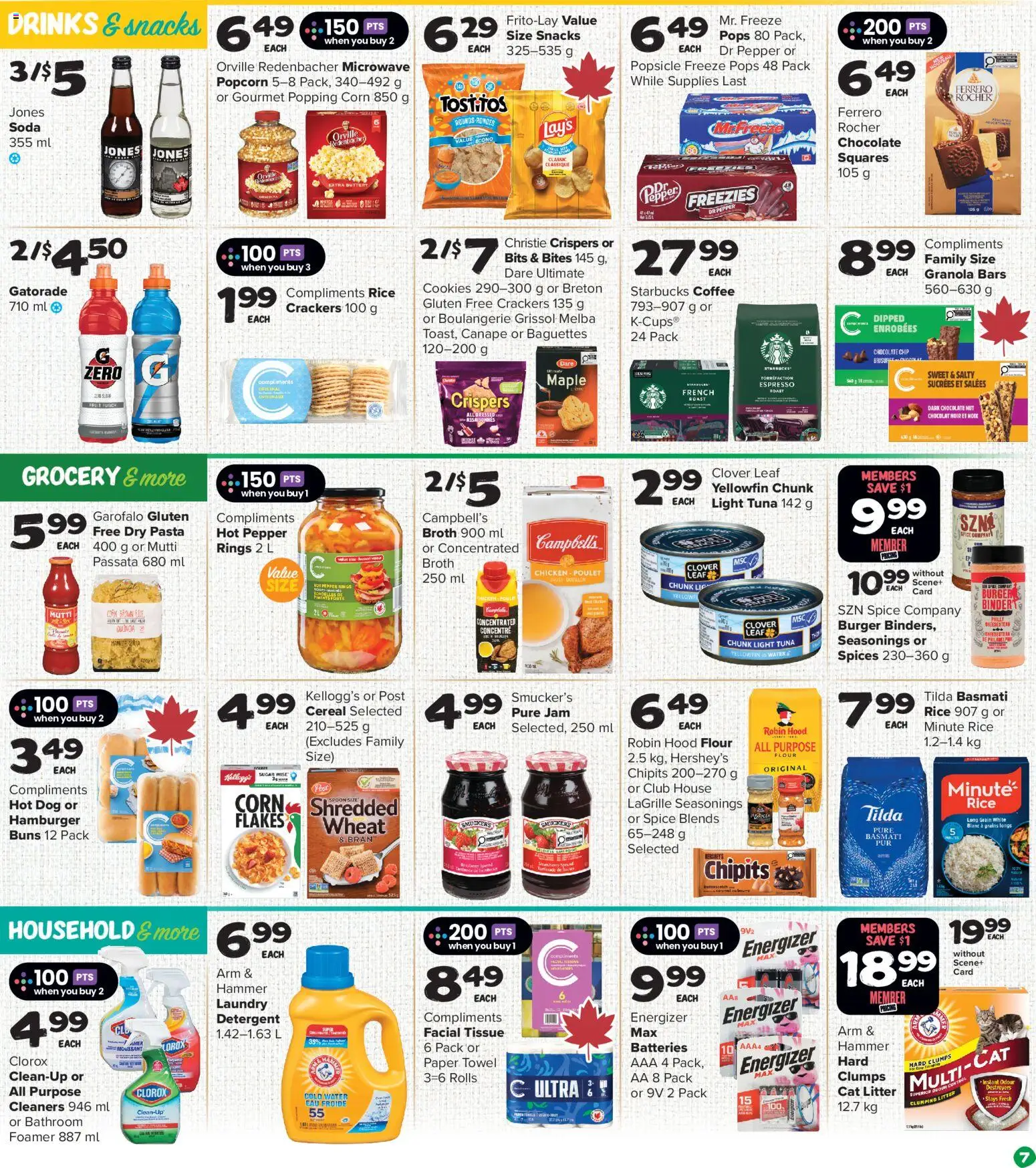 Thrifty Foods flyer valid from 07.05.2026 | Page: 8 | Products: Rice, Pasta, Cookies, Chocolate