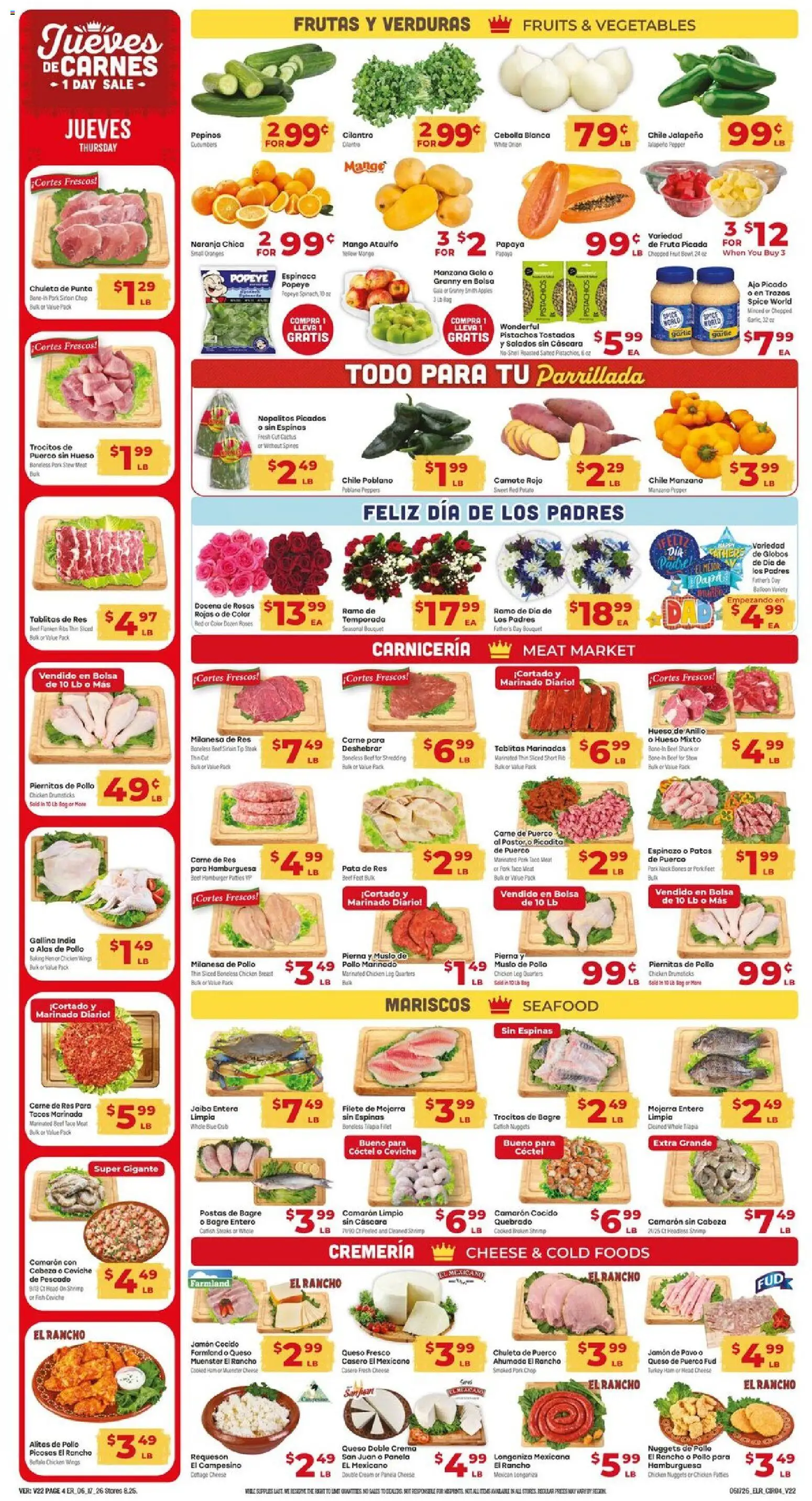 El Rancho Weekly Ad - valid from 17.06.2026 | Page: 4 | Products: Bed, Ham, Beef, Cucumbers