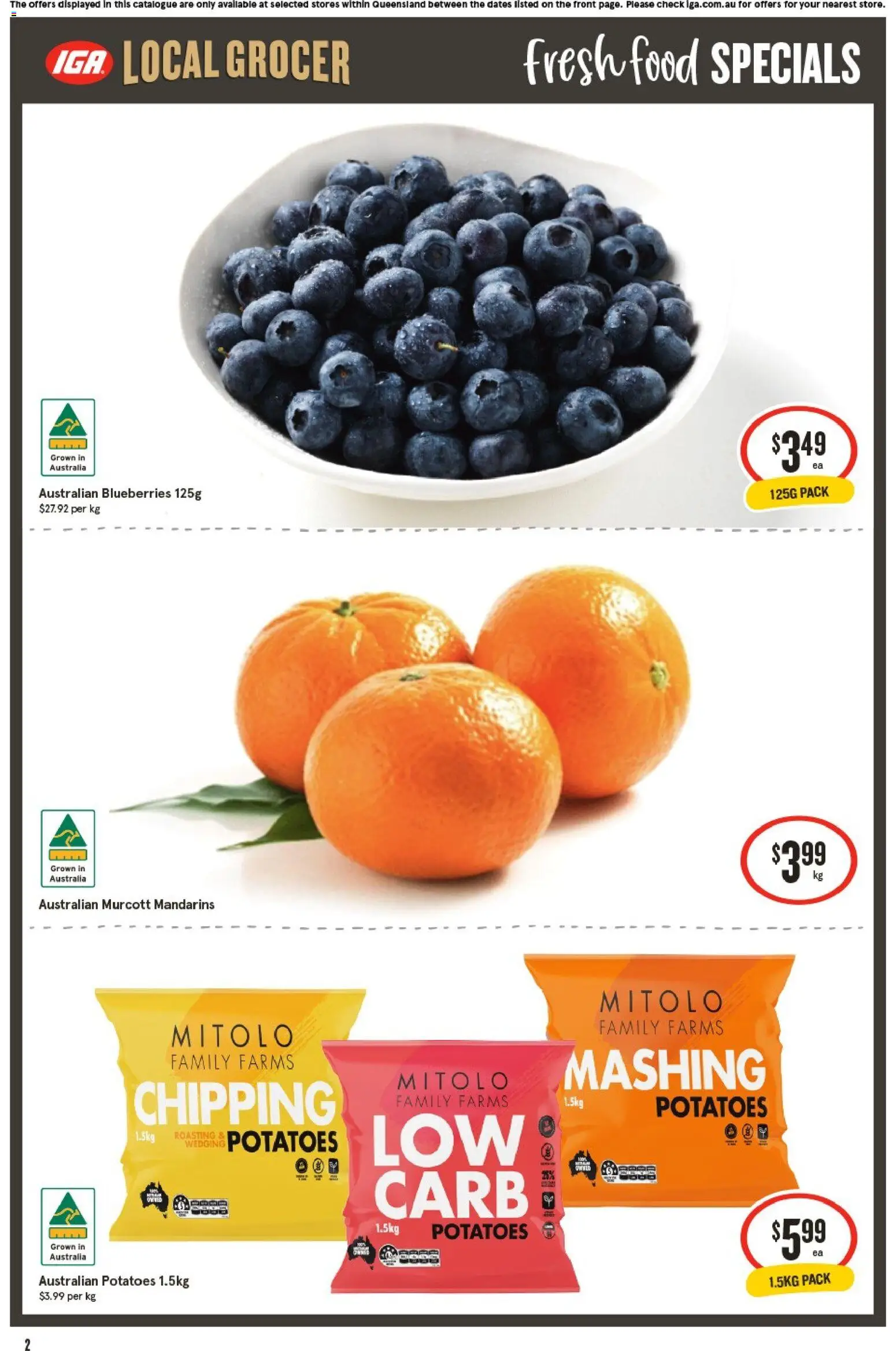 IGA catalogue - valid from 26/08/2026 | Page: 2 | Products: Cheese, Juice, Fruits, Fridge