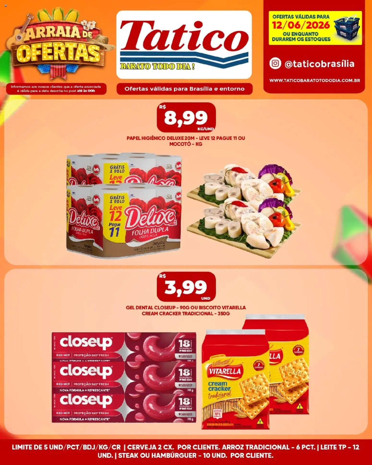 Tatico Folheto - válido de 13.06.2026 | Página: 31 | Produtos: Leite, Arroz, Hambúrguer, Cream cracker