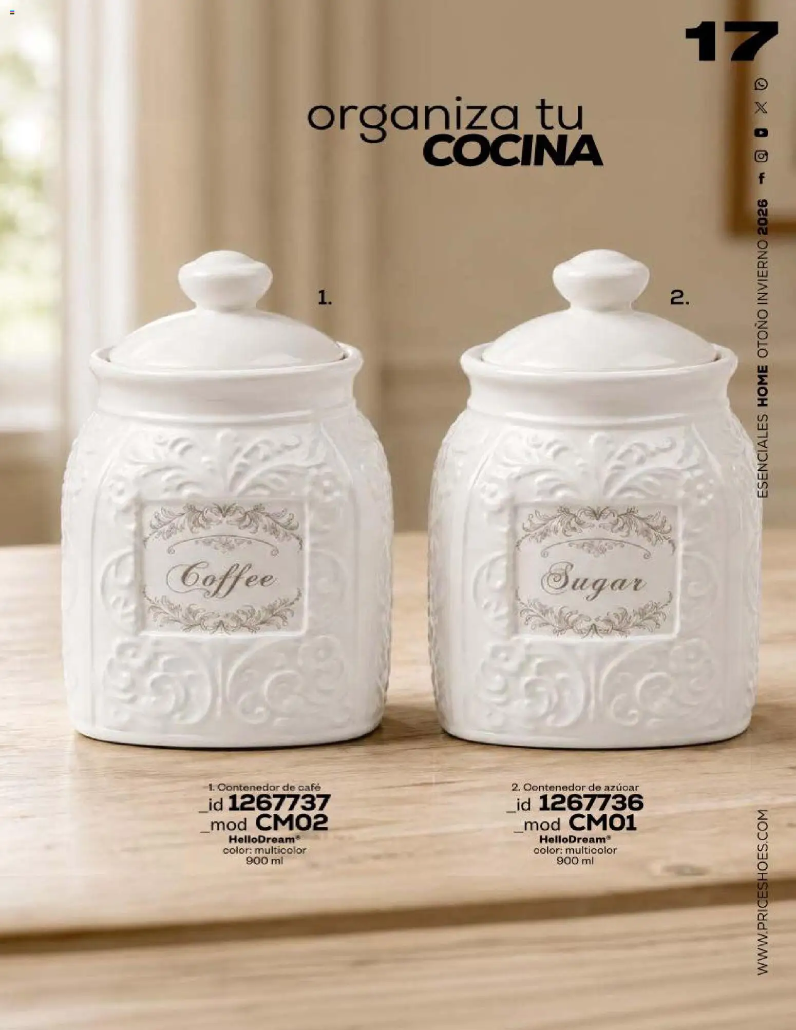 Nuevas ofertas de Price Shoes válidas en toda la República Mexicana desde el 17/08/2026. ¡Encuentra las mejores ofertas en Price Shoes catálogo Esenciales Home! | Página: 17 | Productos: Azúcar, Café, Cocina, Contenedor