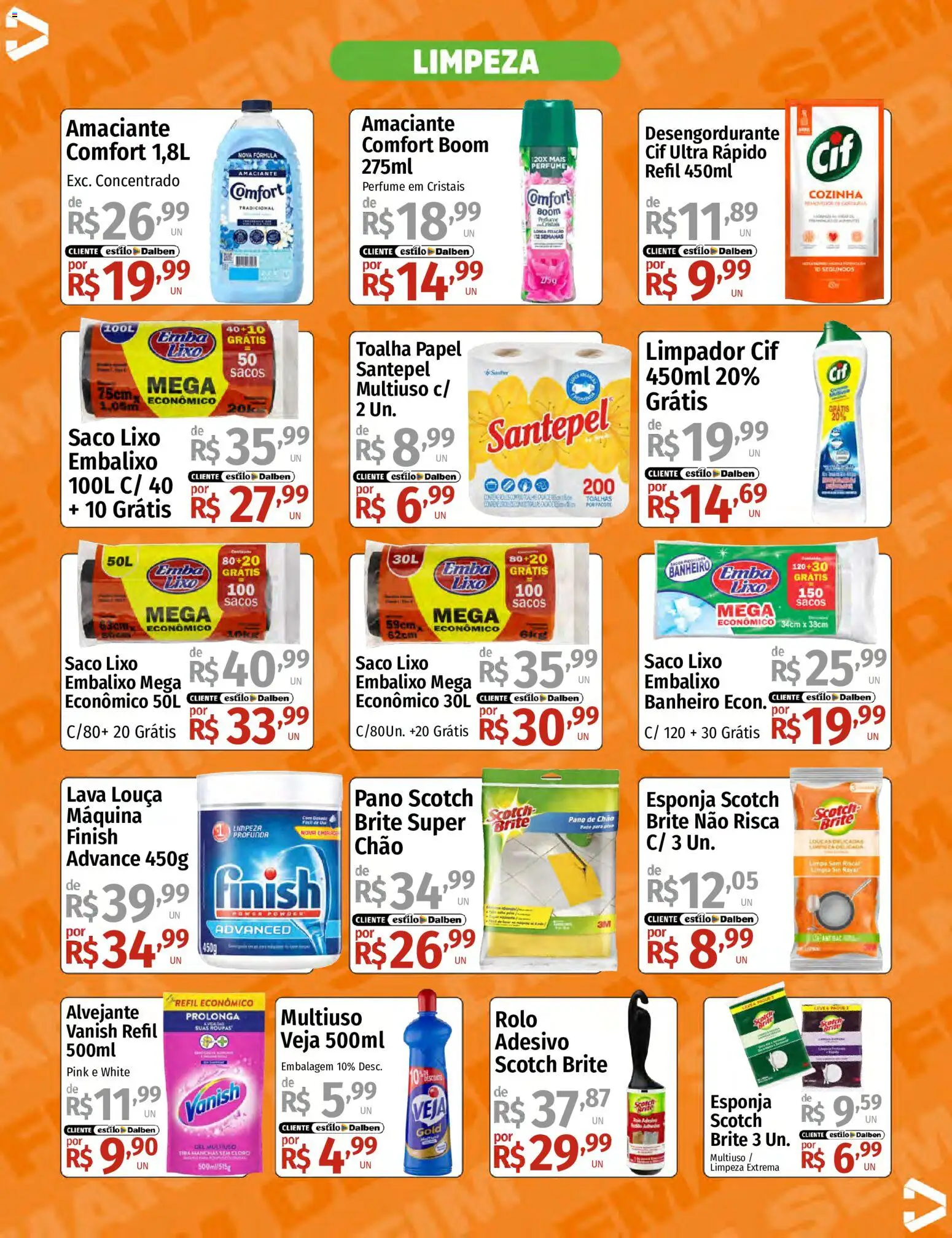 Supermercado Dalben Folheto - válido de 25/09/2026 | Página: 12 | Produtos: Perfume, Esponja, Louça, Roupas