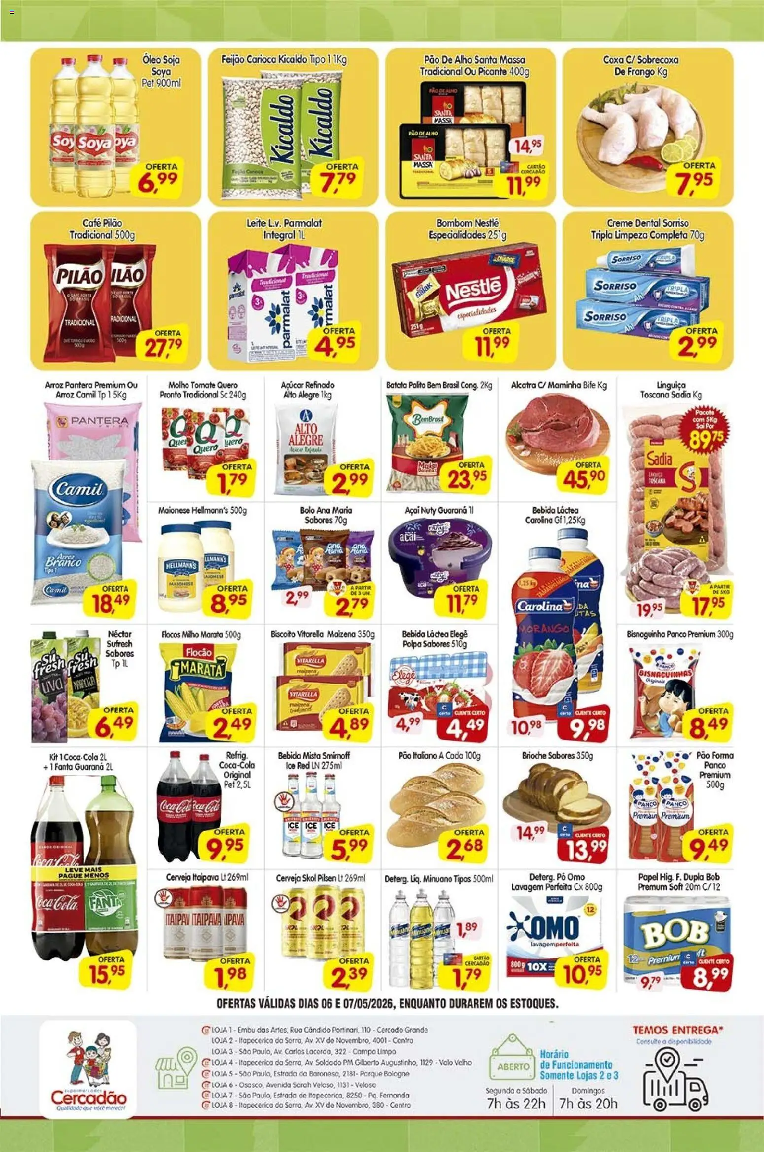 Cercadão Folheto - válido de 06.05.2026 | Página: 2 | Produtos: Fanta, Linguiça, Açúcar, Açaí
