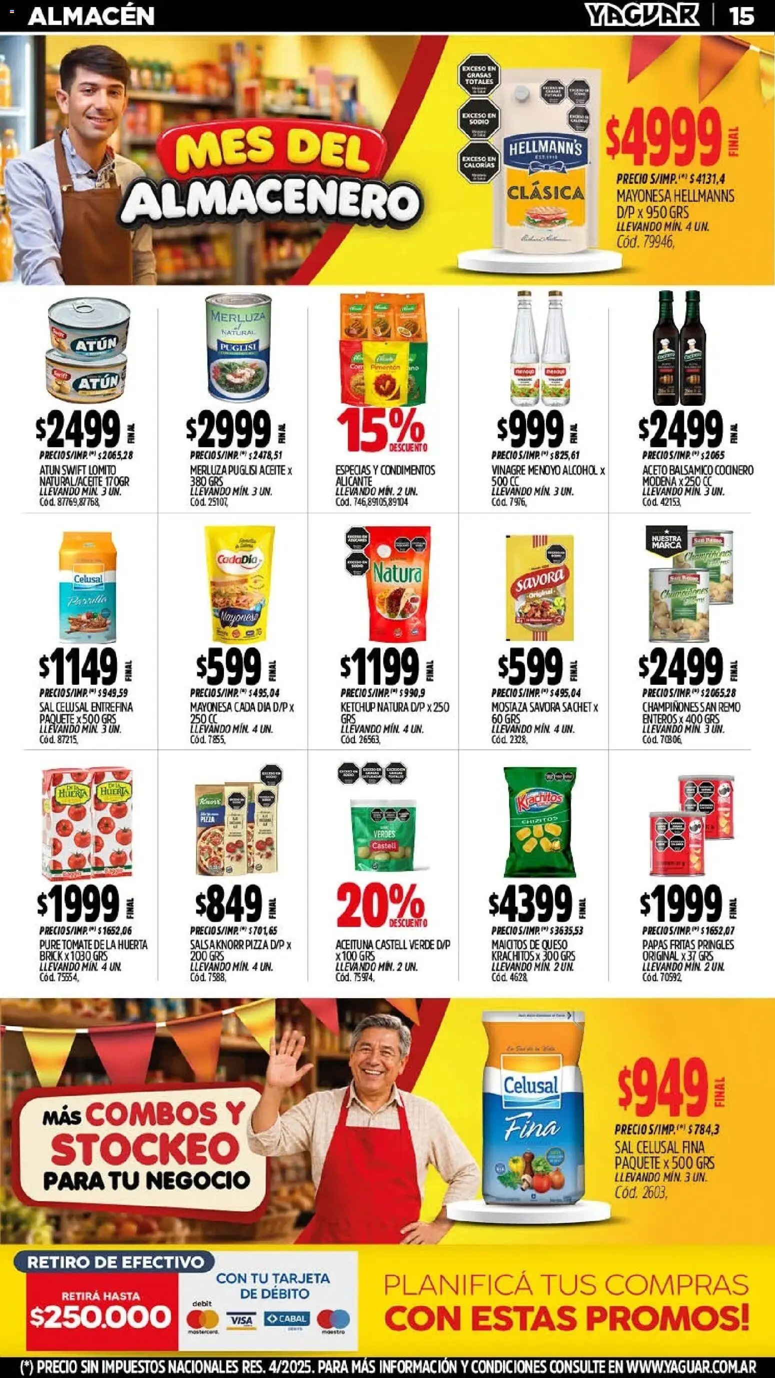 Yaguar - Oferta Semanal Parque Chacabuco │ válido desde el 21/09/2026 | Página: 15 | Productos: Mostaza, Pimentón, Papas, Alcohol