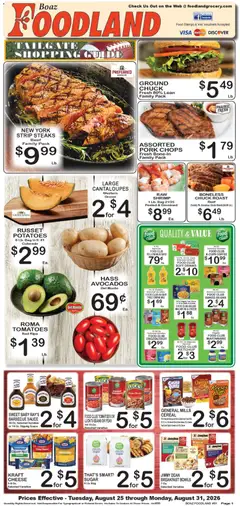 Preview of Foodland weekly ads valid from 08/25/2026