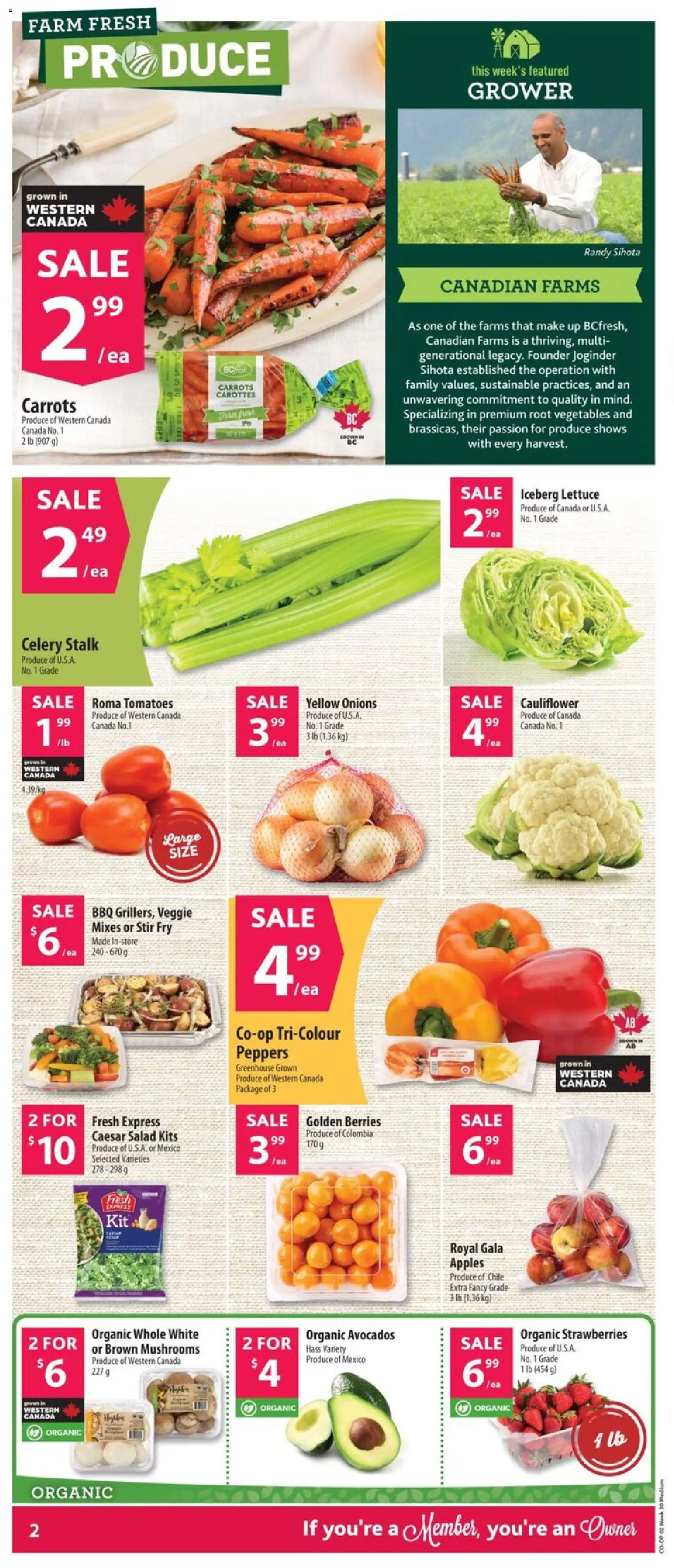 Co-op Food flyer valid from Jul 23, 2026 | Page: 4 | Products: Strawberries, Salad, Apples, Tomatoes