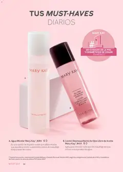 Vista previa de A. Agua Micelar Mary Kay, Es una opción de limpieza suave que utiliza micelas que ayudan a retirar suavemente restos de maquillaje e impurezas del rostro., nuevo folleto de la tienda, válido en México a partir del 01.04.2026 | Página: 64