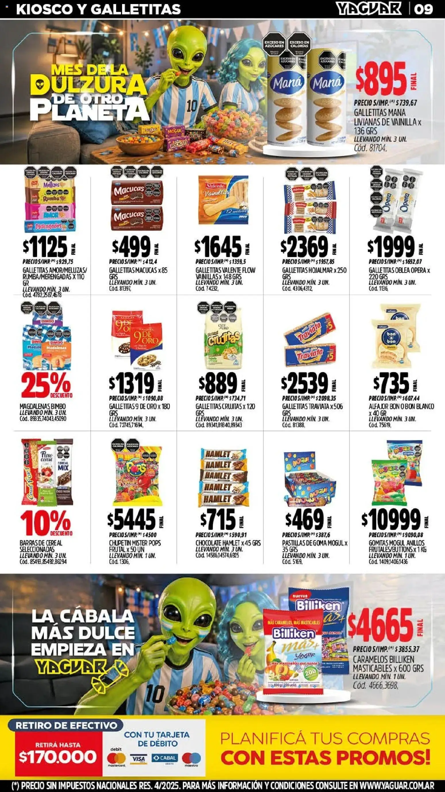 Yaguar - Oferta Semanal San Juan │ válido desde el 13/07/2026 | Página: 10 | Productos: Galletitas, Yogur, Chocolate, Alfajor