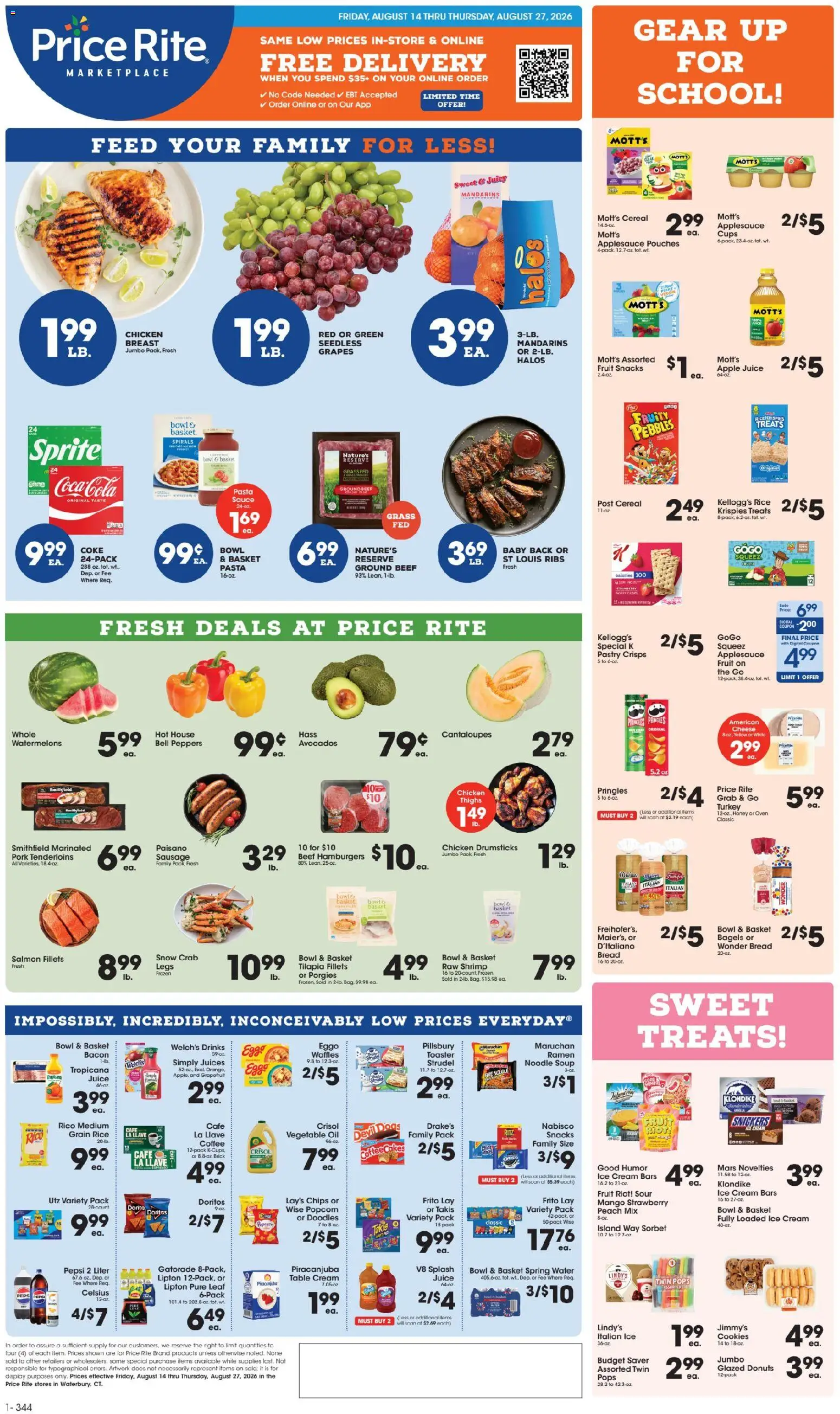 Price Rite Weekly Ad - valid from 08/14/2026 | Page: 1 | Products: Oil, Coffee, Bow, Mango