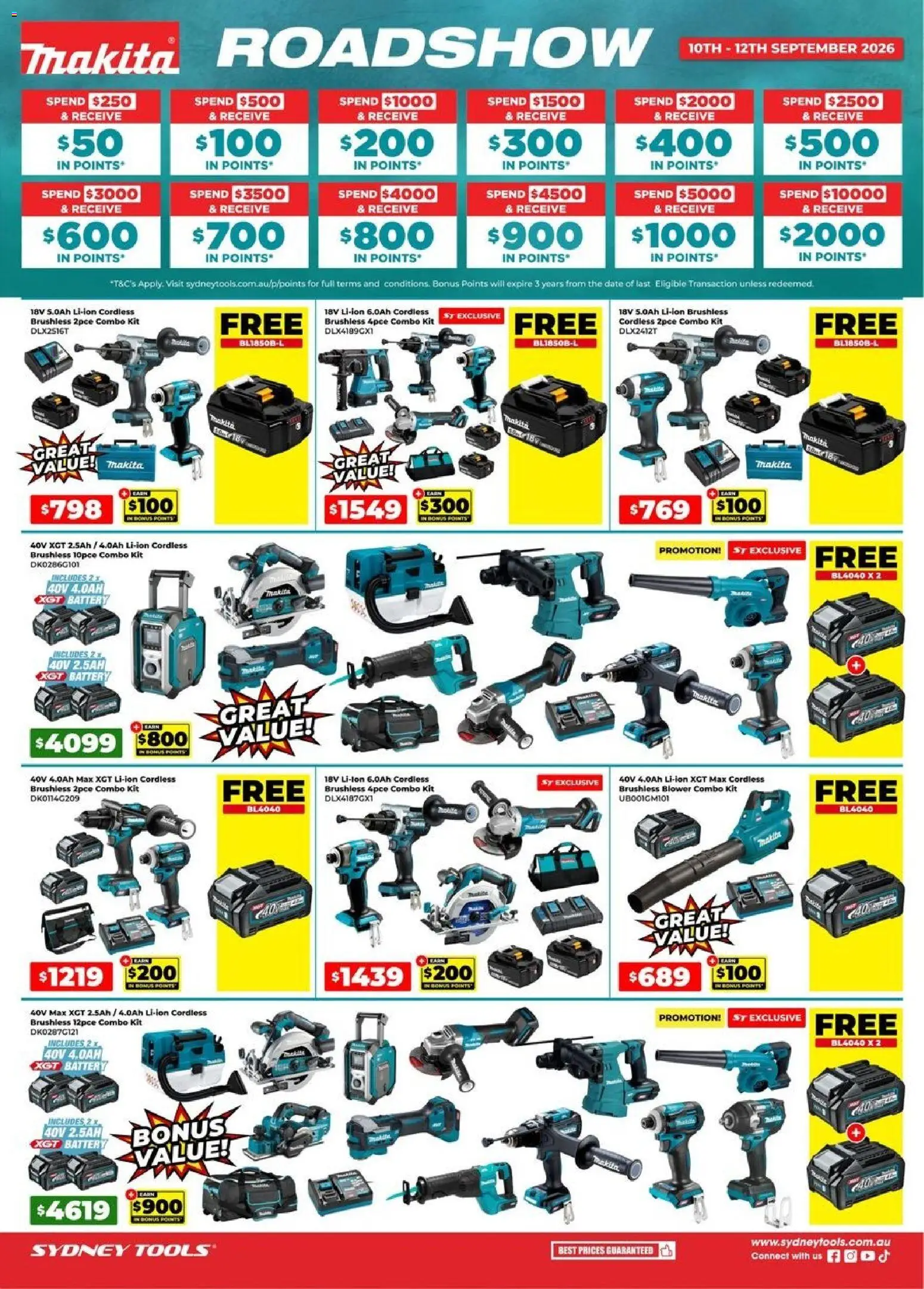 Sydney Tools catalogue - valid from 10/09/2026 | Page: 1 | Products: Battery, Date, Tools