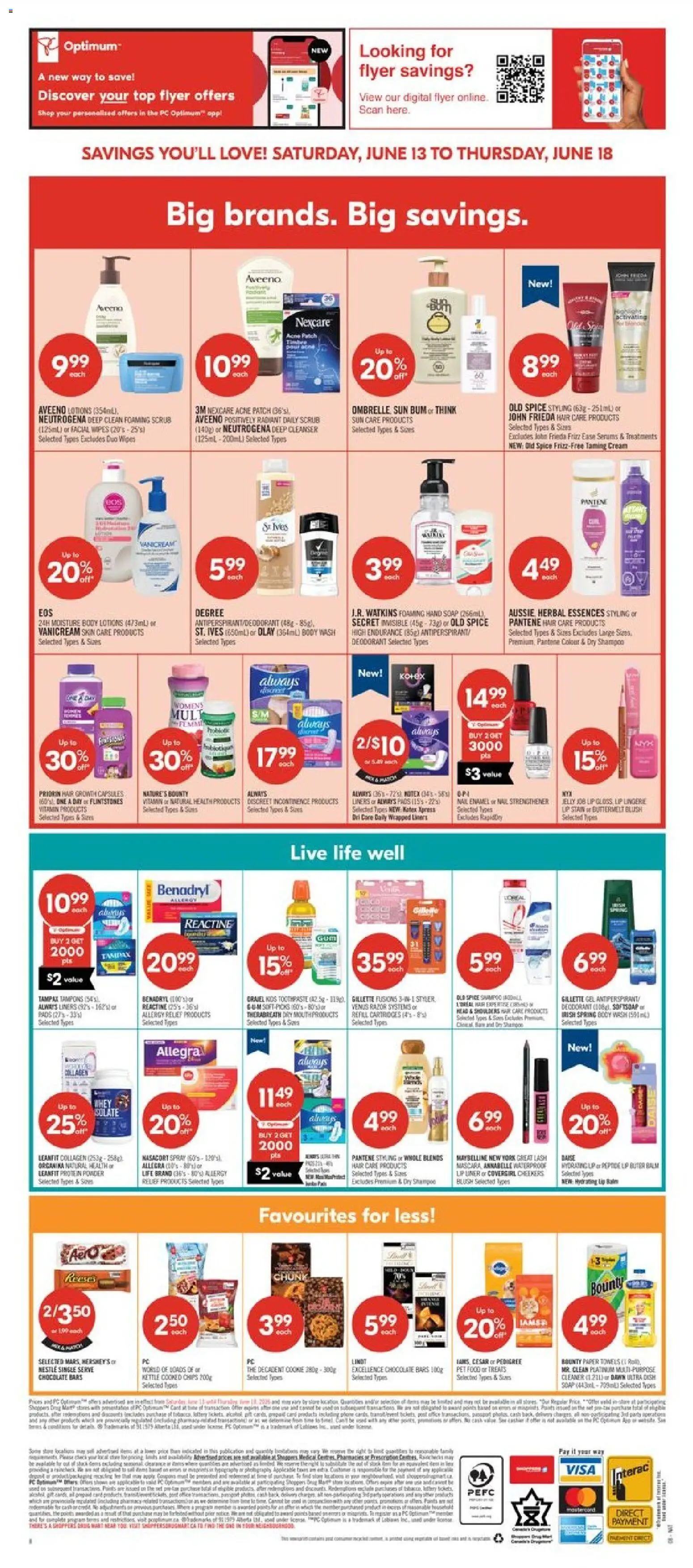 Shoppers flyer valid from 12.06.2026 | Page: 16 | Products: Chips, Mascara, Deodorant, Antiperspirant
