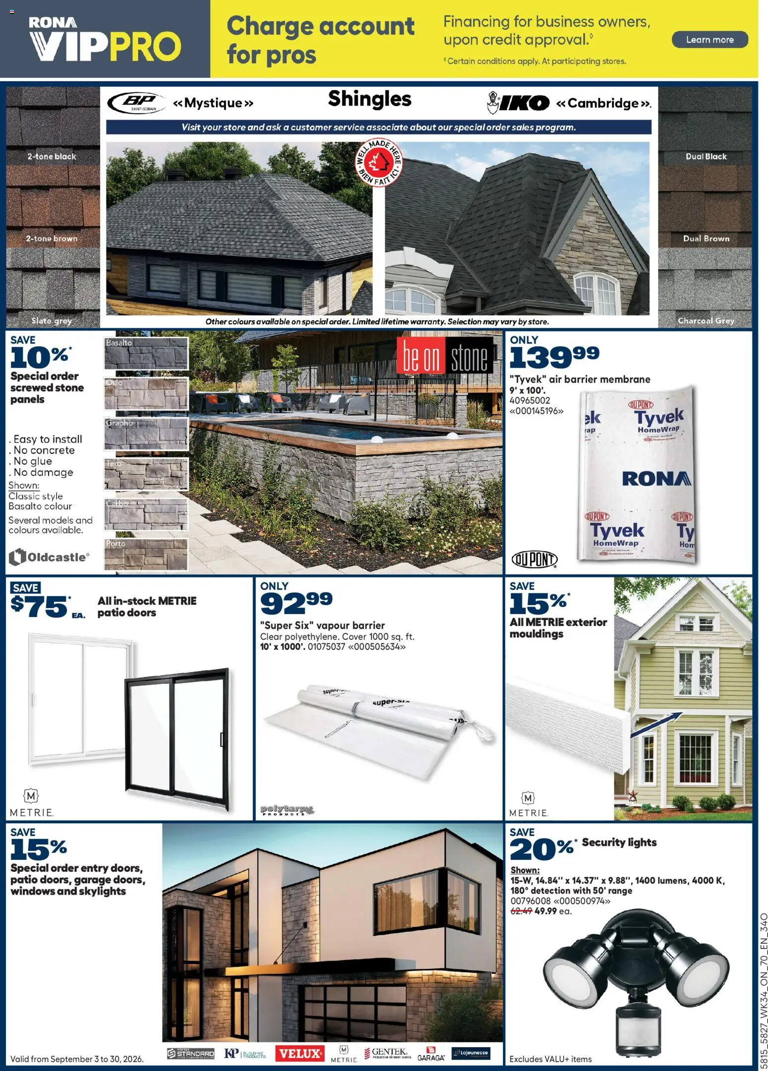Rona flyer valid from Sep 17, 2026 | Page: 11 | Products: Charcoal